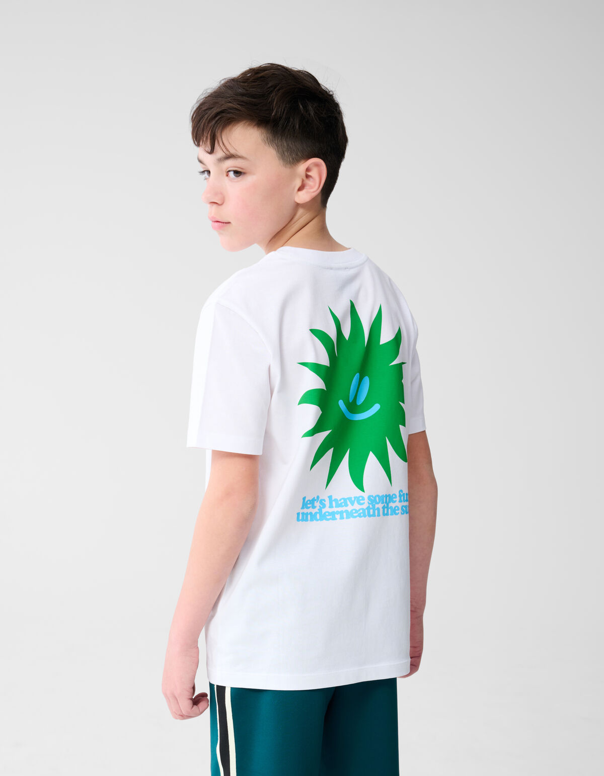 Fun Sun Artwork T-shirt Wit SHOEBY BOYS