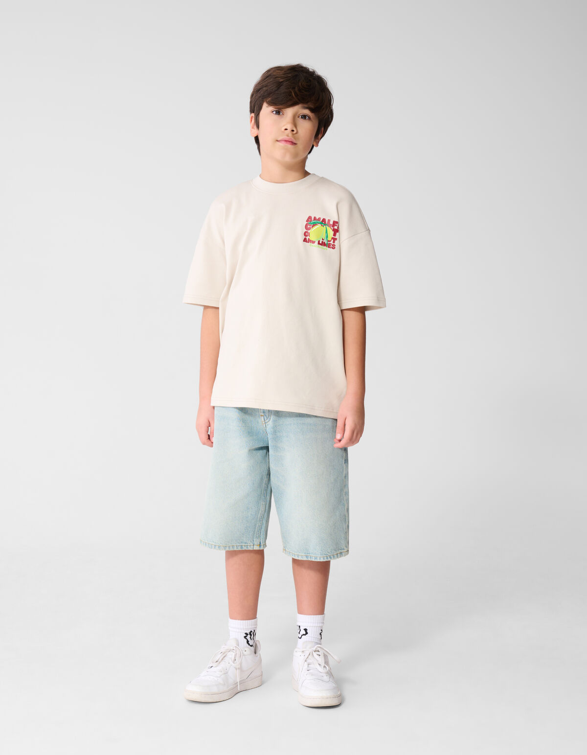 Amalfi Kunstwerk T-Shirt Beige SHOEBY BOYS