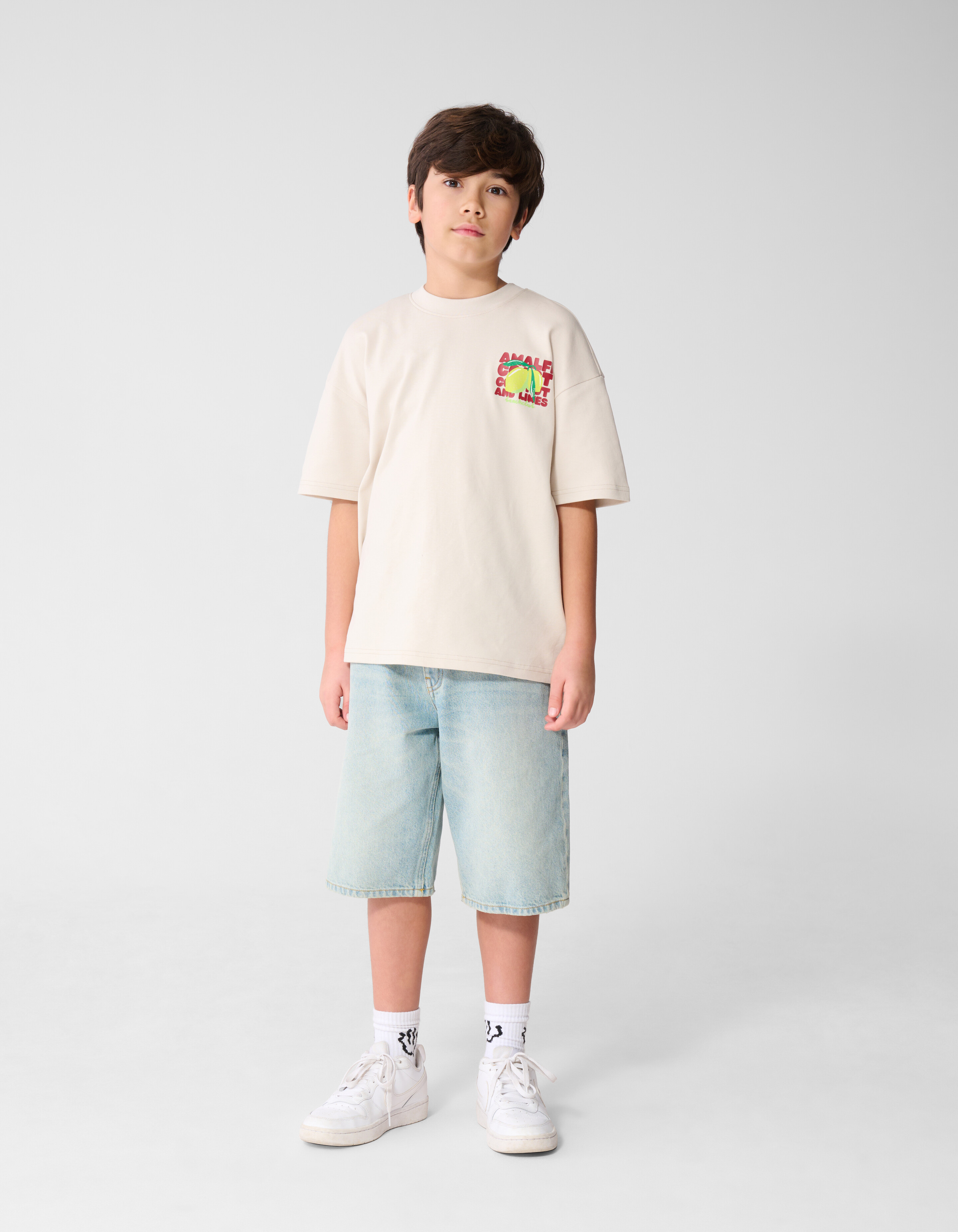 Amalfi Kunstwerk T-Shirt Beige SHOEBY BOYS