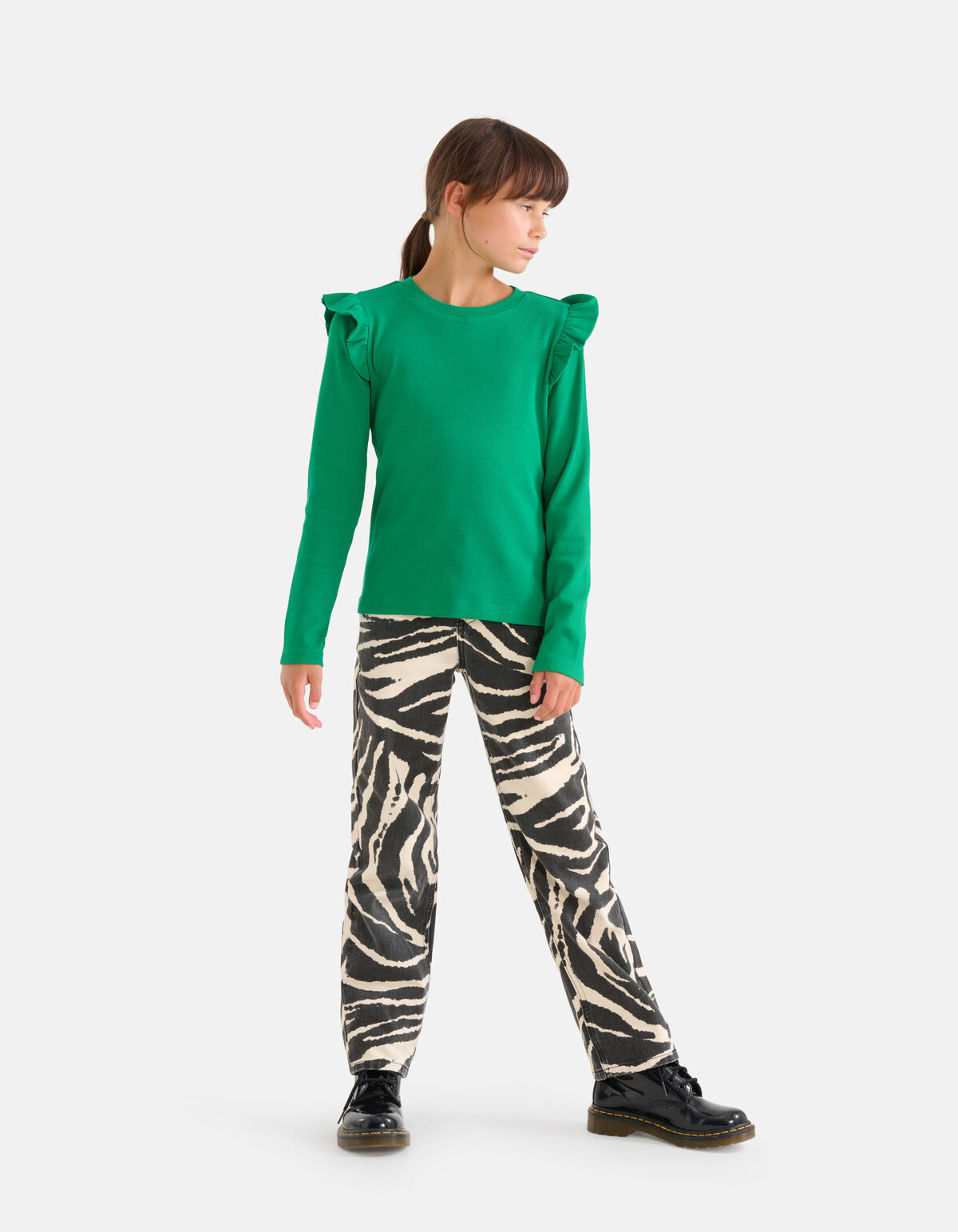 Rippenstrick-Longsleeve Grün SHOEBY GIRLS