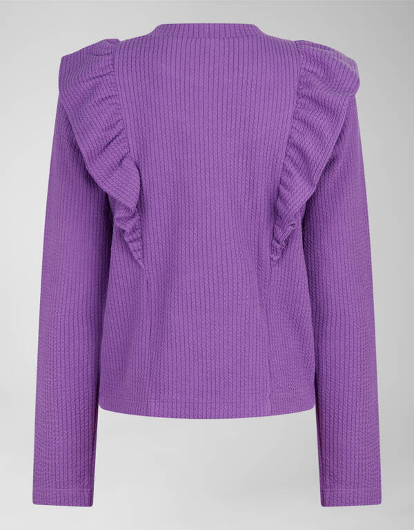 Kabel-Rüschen-Top Lila SHOEBY GIRLS