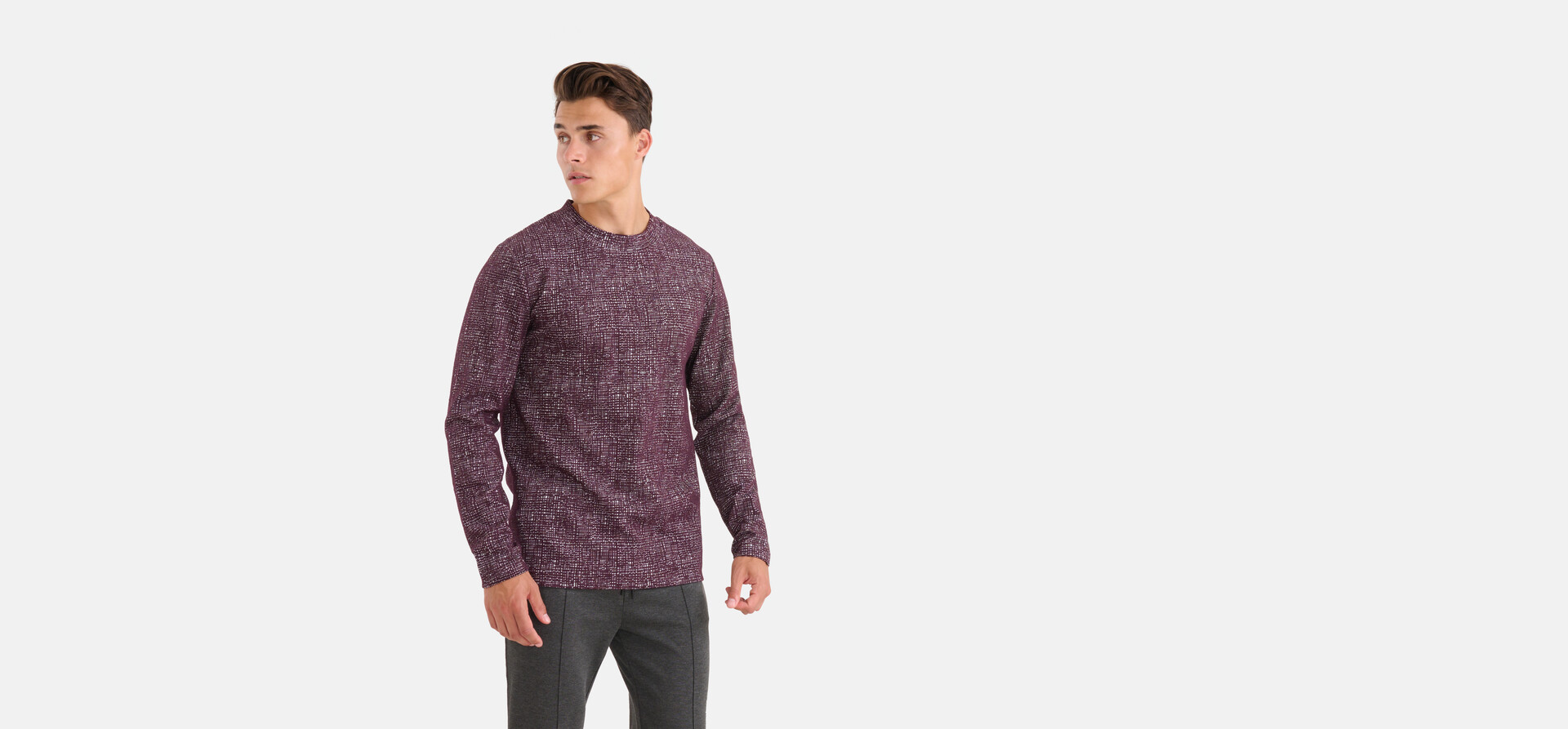Grafik-T-Shirt Bordeaux SHOEBY MEN