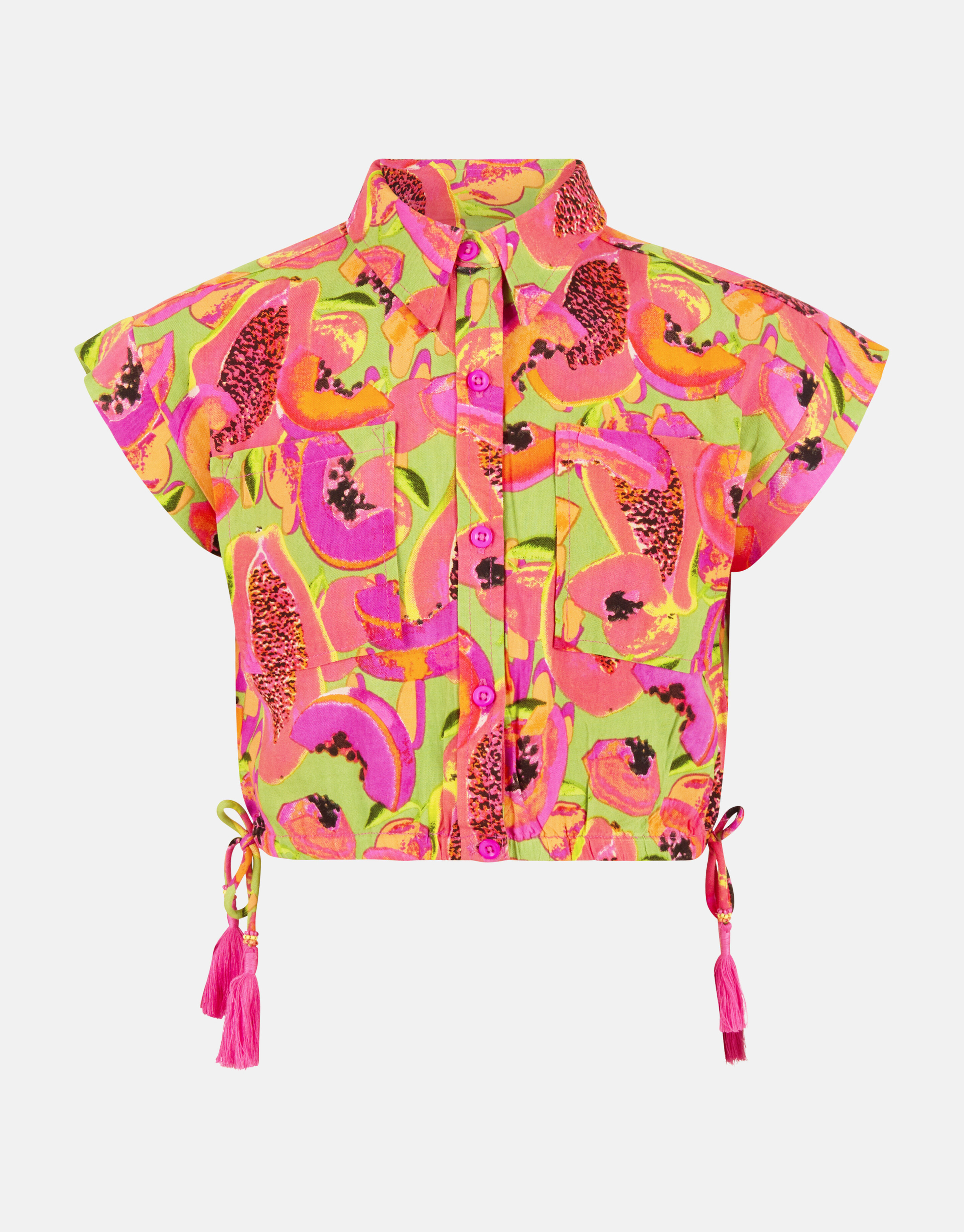 Bluse mit Obstmuster Grün SHOEBY GIRLS