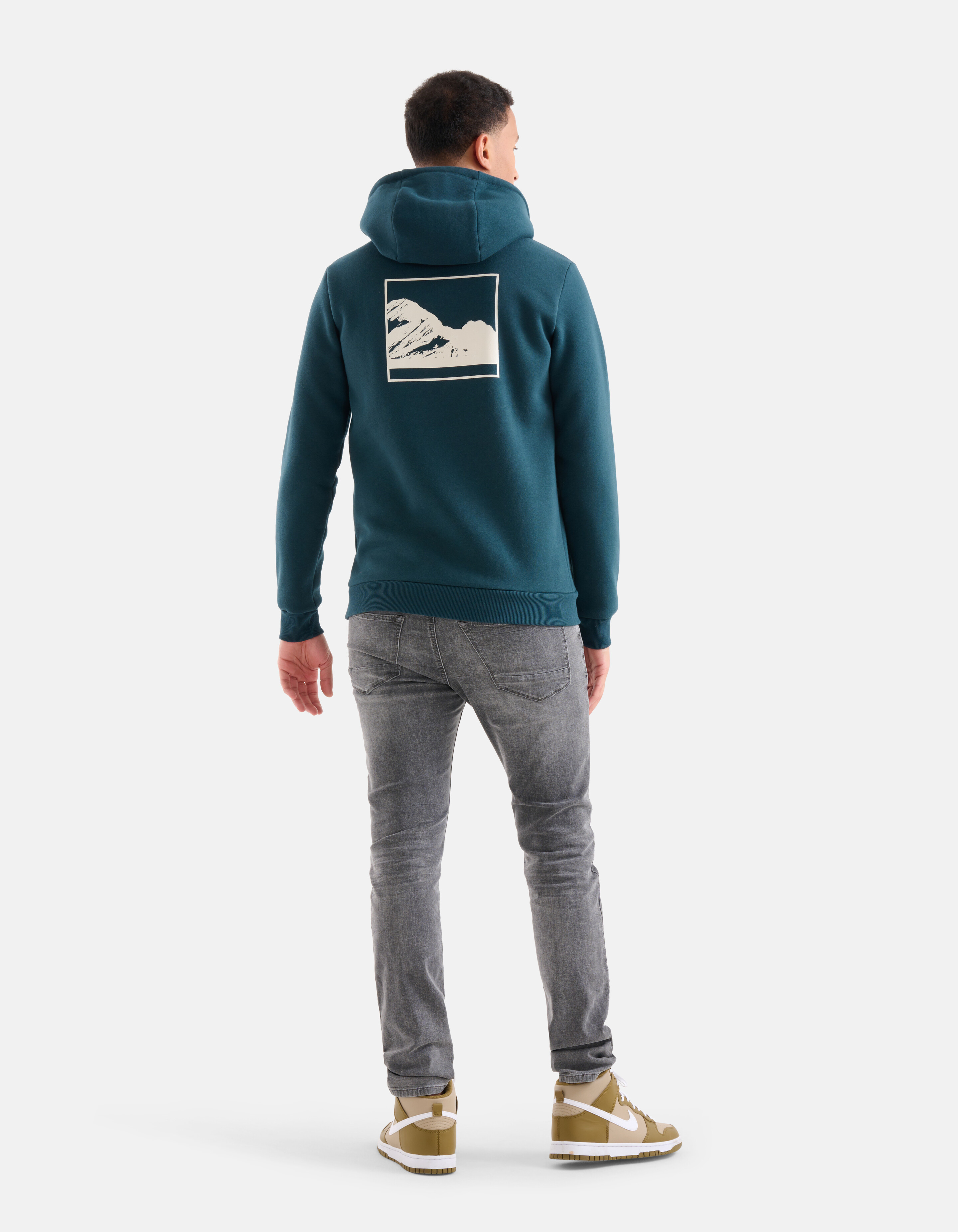 Kapuzenpullover mit Artwork Dunkelgrün SHOEBY MEN