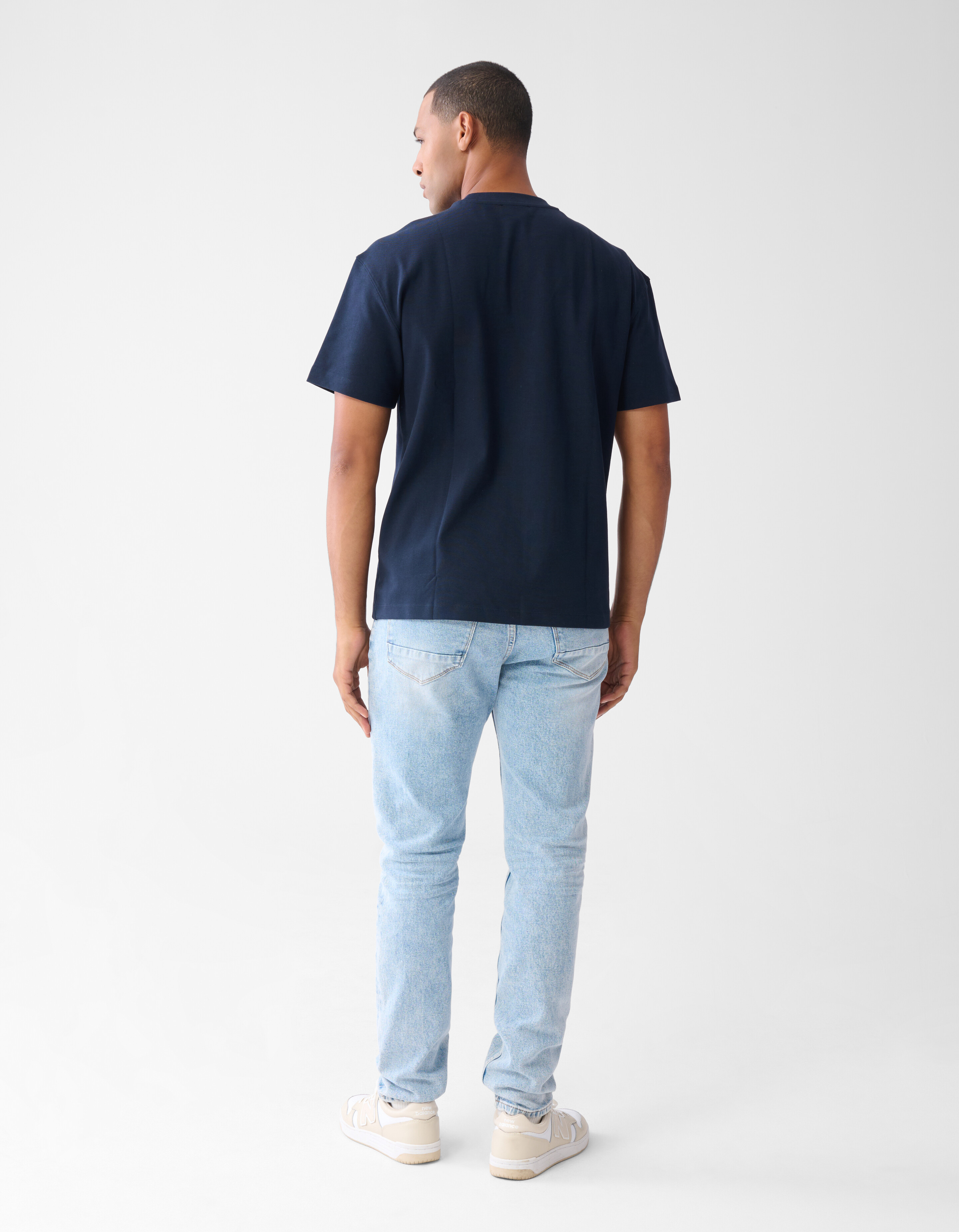 Label-T-Shirt Dunkelblau SHOEBY MEN