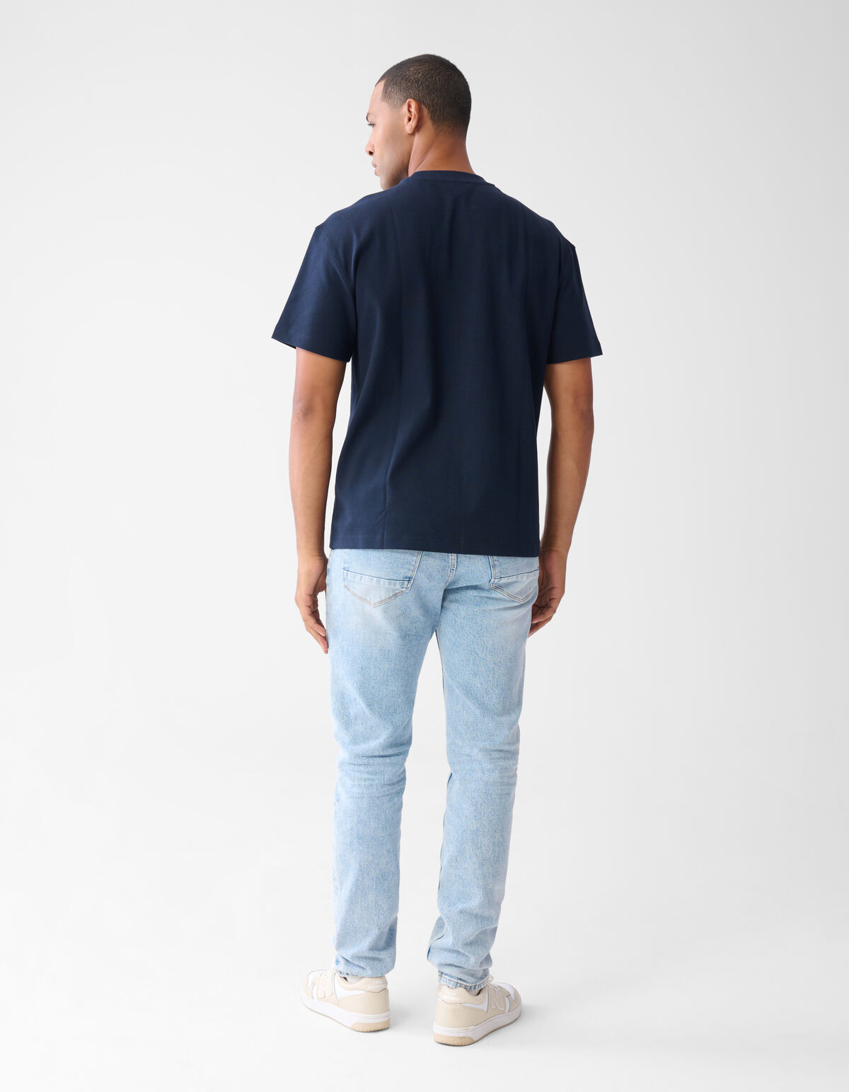 Label-T-Shirt Dunkelblau SHOEBY MEN