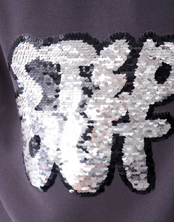 Zwei-Wege-Paillettenpullover Dunkelgrau SHOEBY BOYS