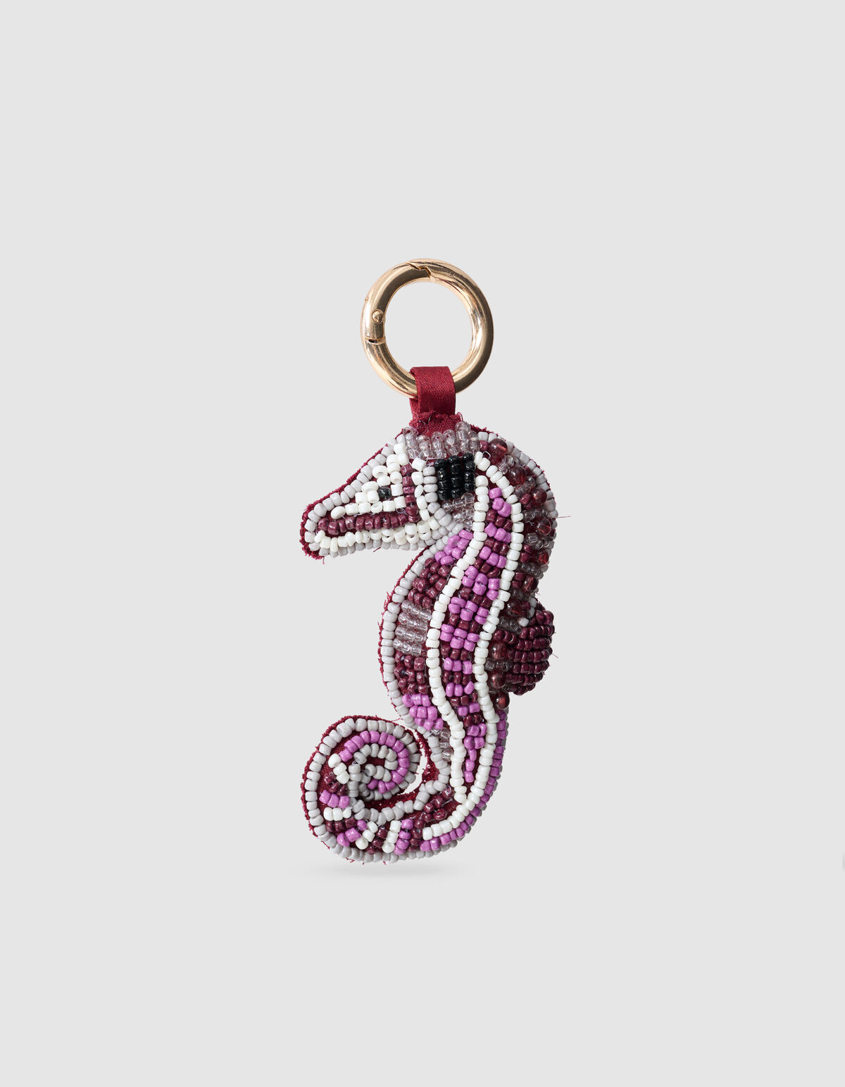 Perlen-Seepferdchen Schlüsselanhänger Dunkelrot SHOEBY ACCESSOIRES