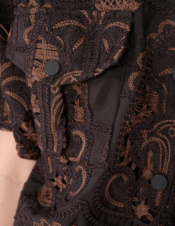 Stickbluse Dunkelbraun von Mieke SHOEBY WOMEN