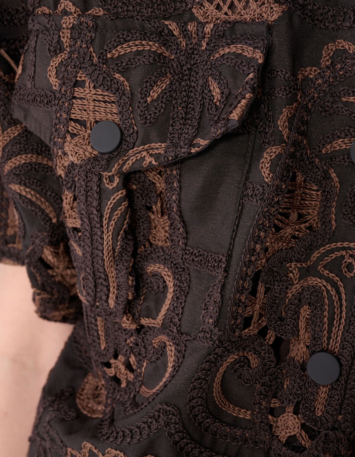 Stickbluse Dunkelbraun von Mieke SHOEBY WOMEN
