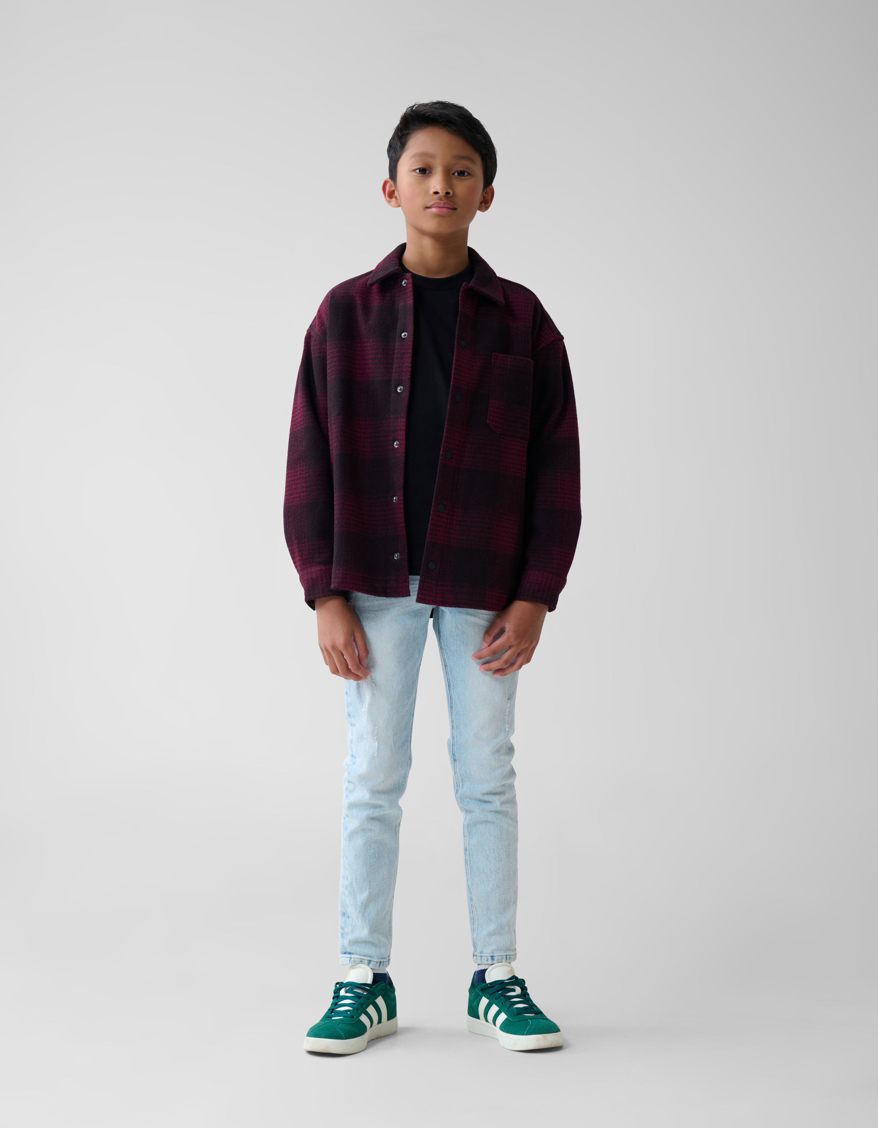 Kariertes Überhemd Dunkelrot SHOEBY BOYS