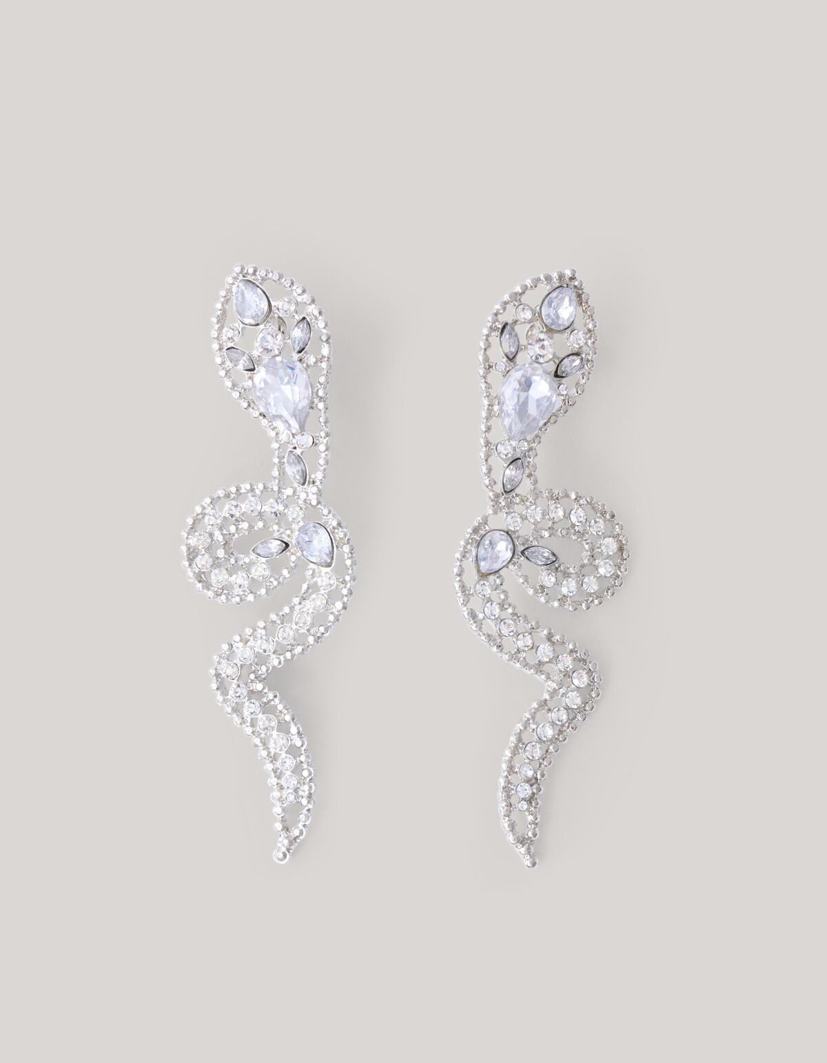 Schlangen-Ohrringe Silber SHOEBY ACCESSOIRES