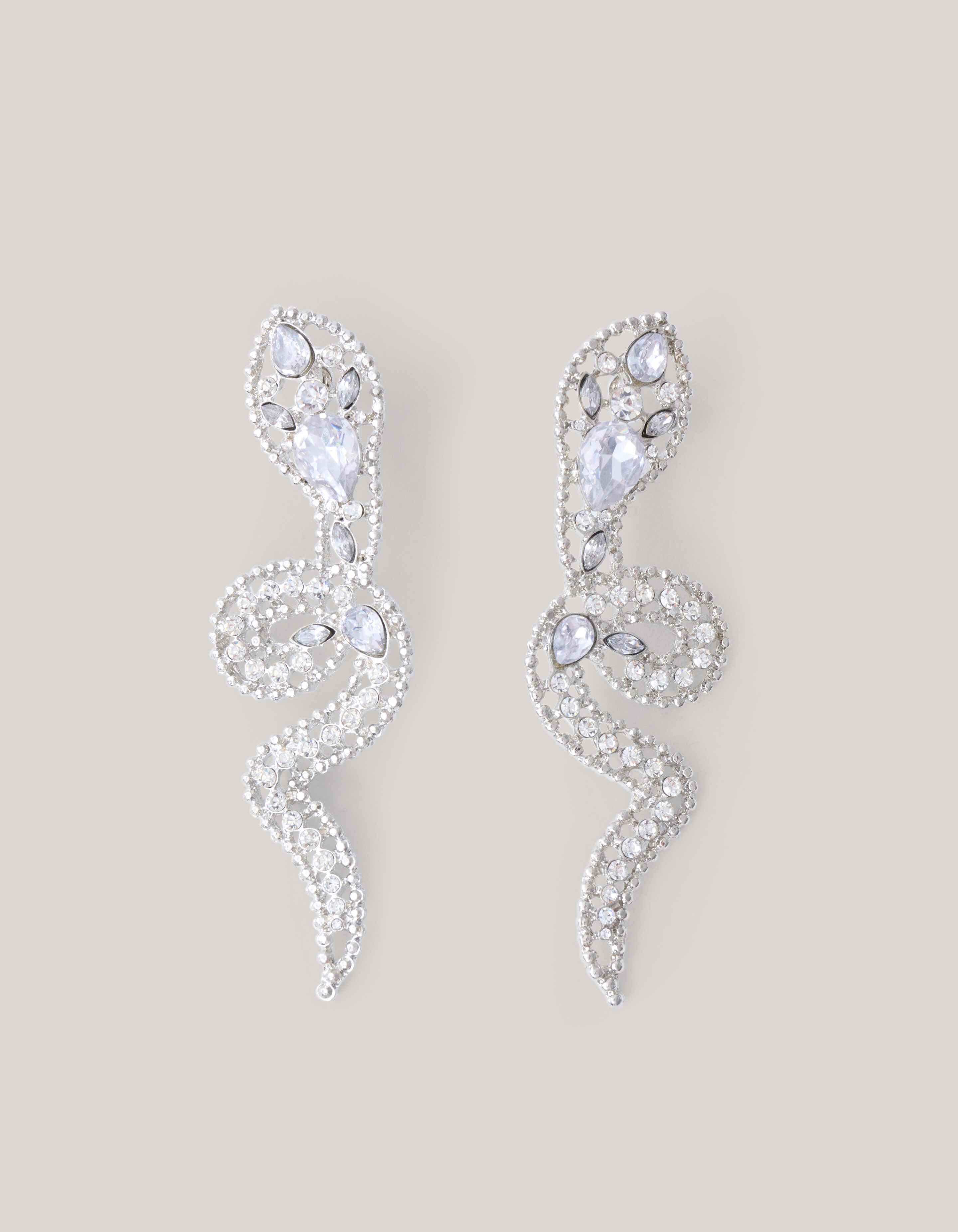 Schlangen-Ohrringe Silber SHOEBY ACCESSOIRES