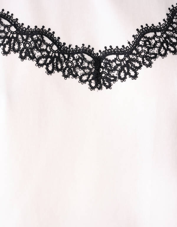 Kanten T-Shirt Wei&szlig; SHOEBY WOMEN