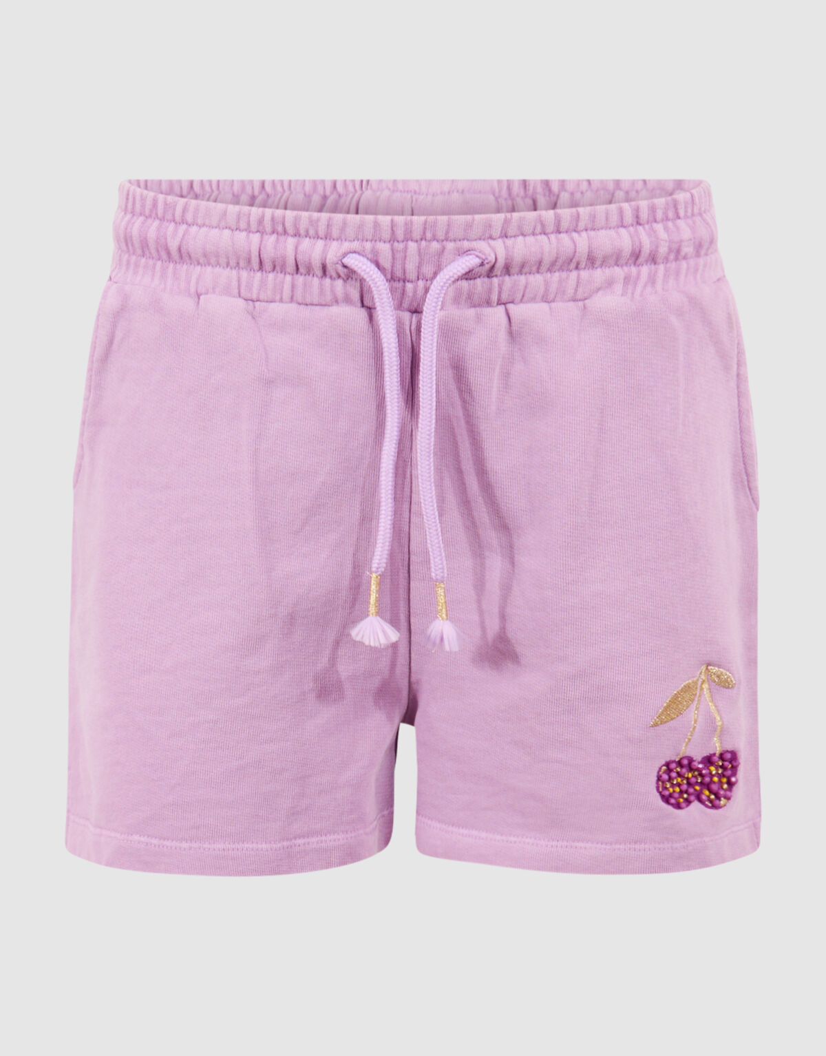 Cherry Artwork Short Washed Light Purple SHOEBY GIRLS