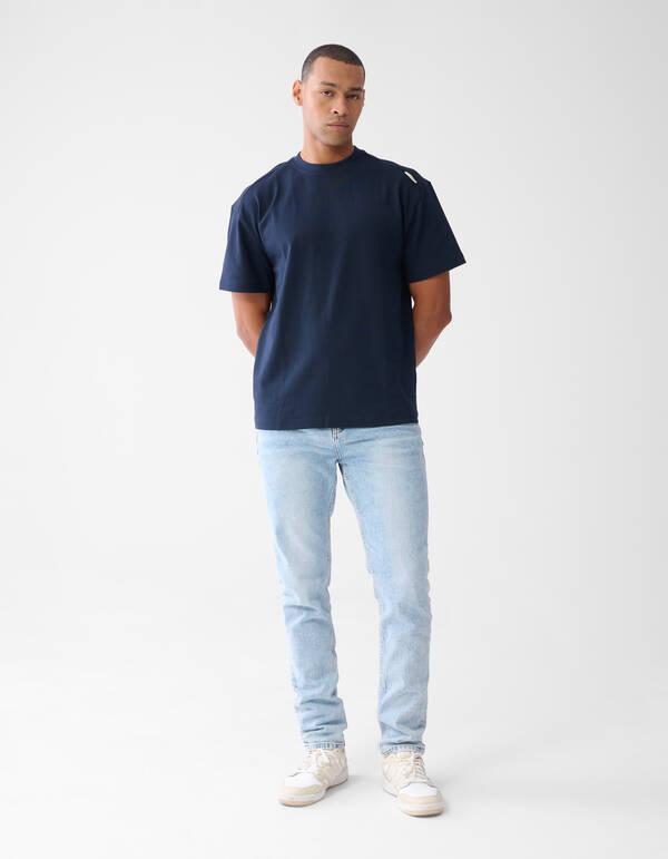 Label-T-Shirt Dunkelblau SHOEBY MEN