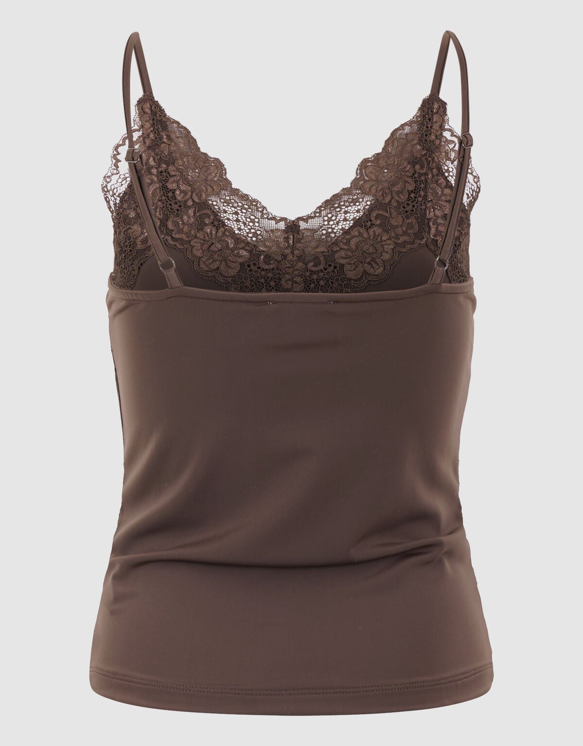 Lace Mix Singlet Donkerbruin SHOEBY WOMEN