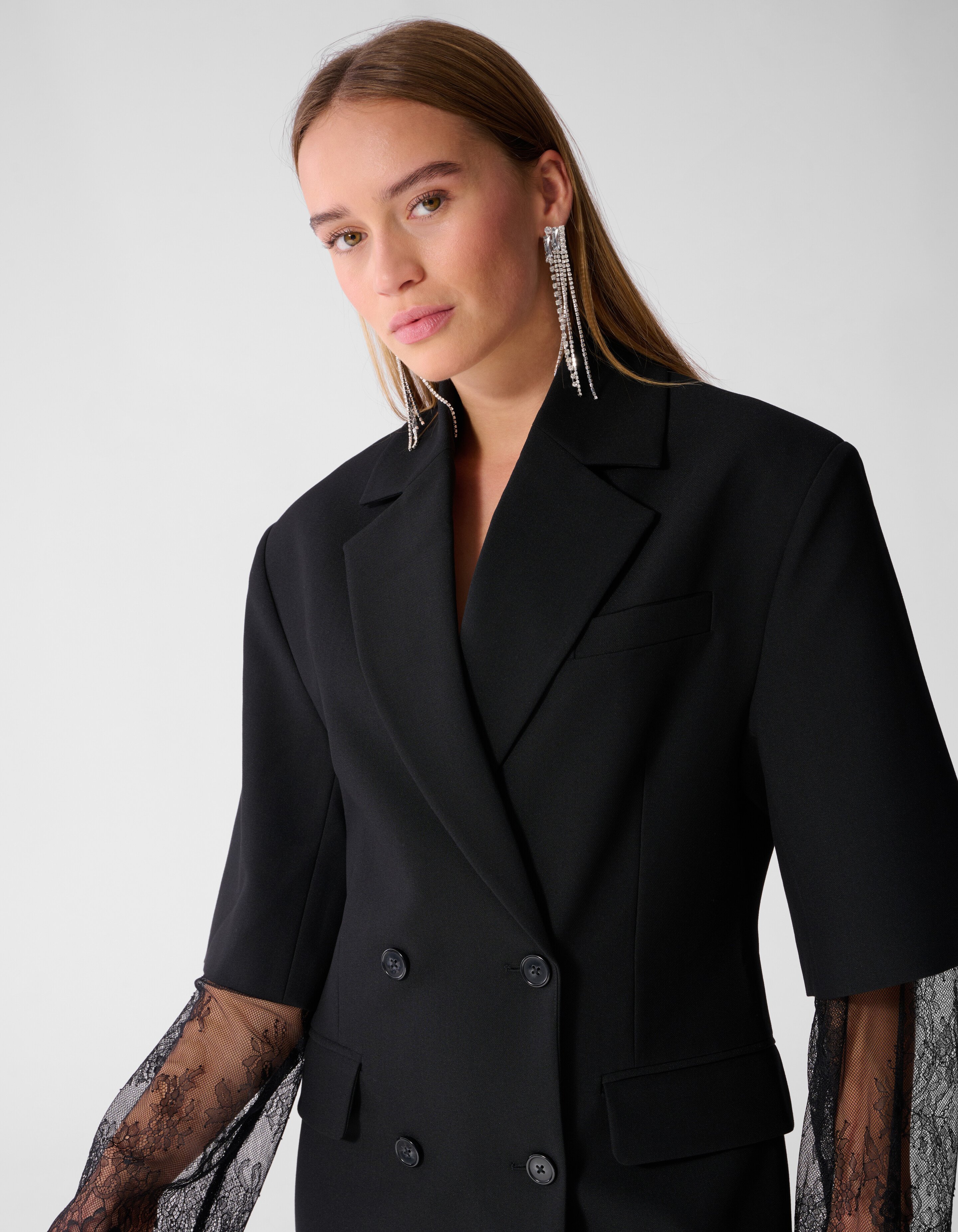 Blazerkleid Mit Spitze Schwarz SHOEBY WOMEN
