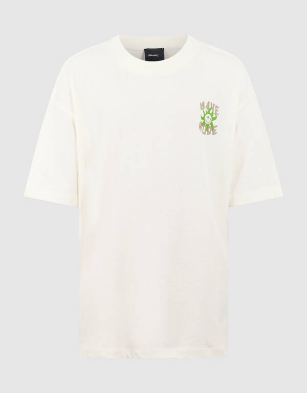 Wave Mode Artwork T-Shirt Gebrochen Wei&szlig; SHOEBY BOYS