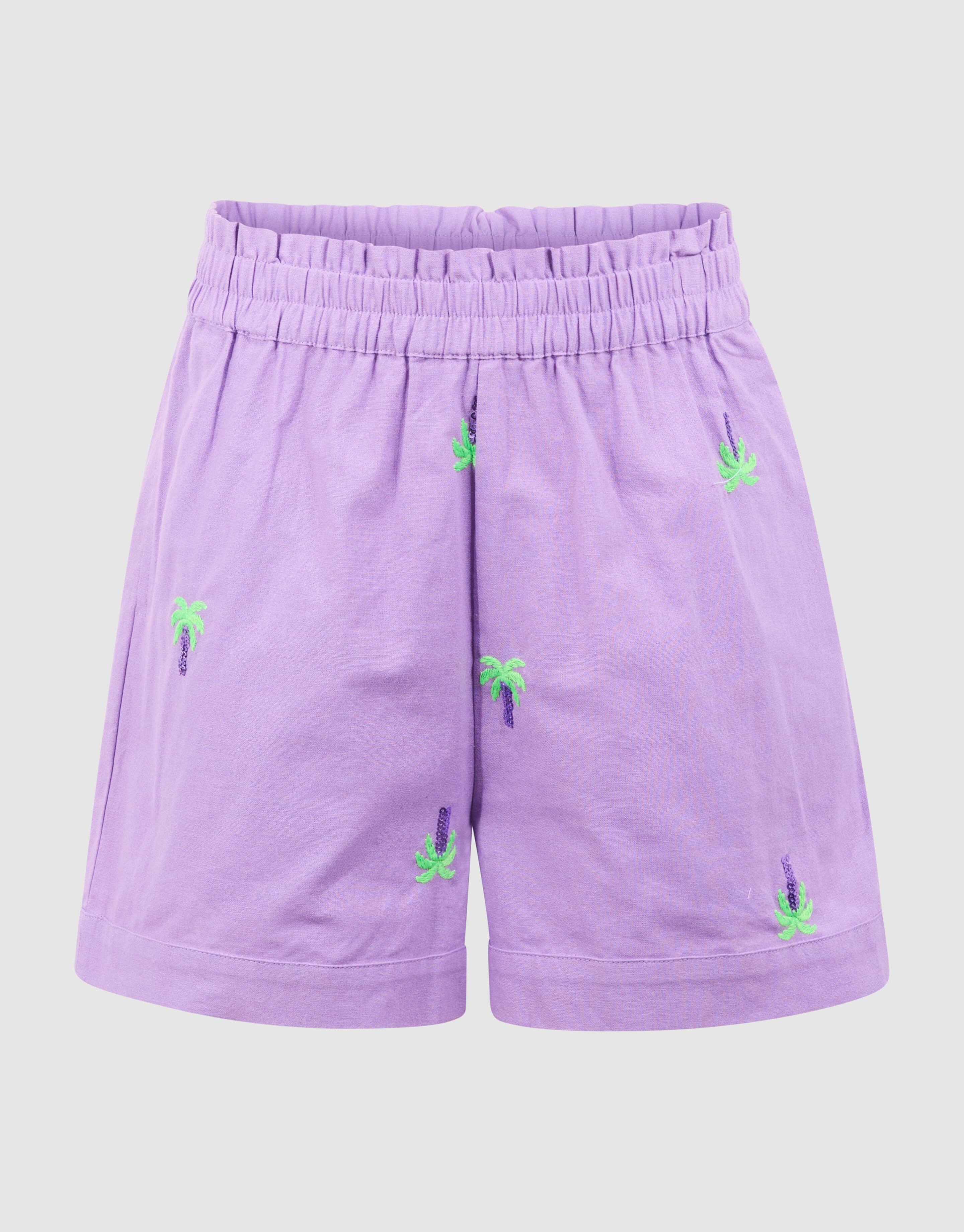 Palmbaum Stickerei Shorts Lila SHOEBY GIRLS