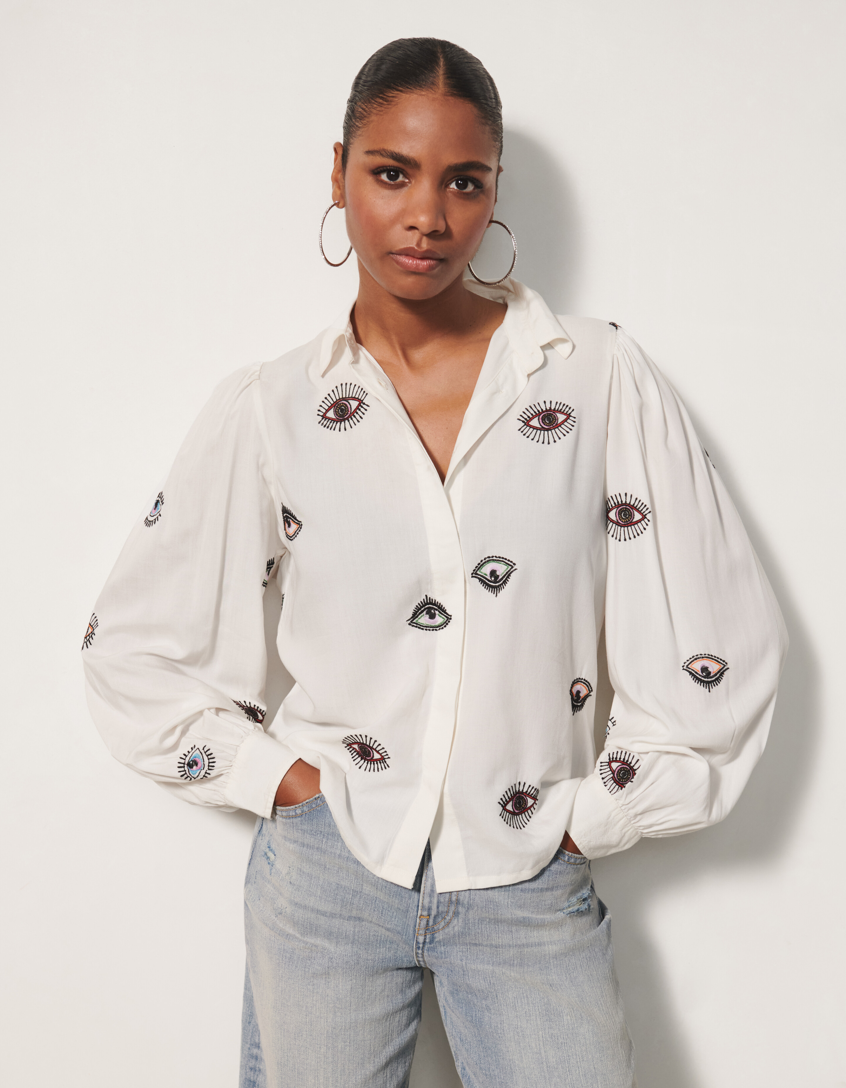 Eye Bluse Weiß von Fred SHOEBY WOMEN