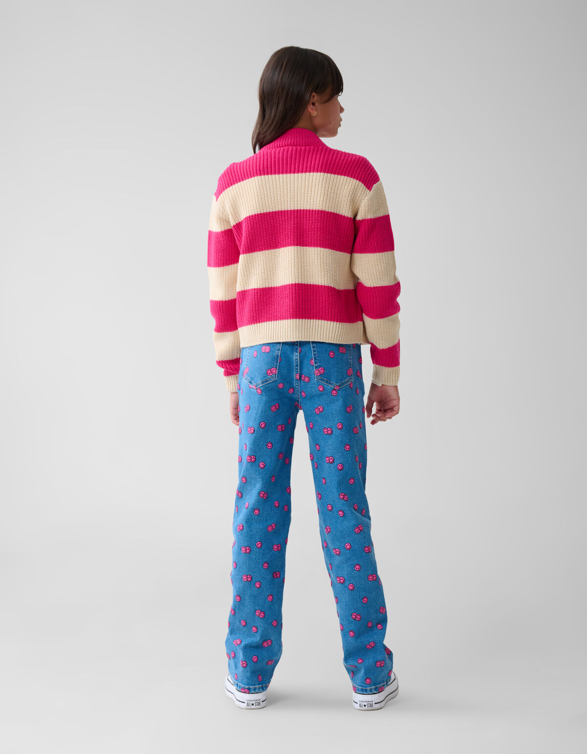 Gestreifte Strickjacke Rosa SHOEBY GIRLS