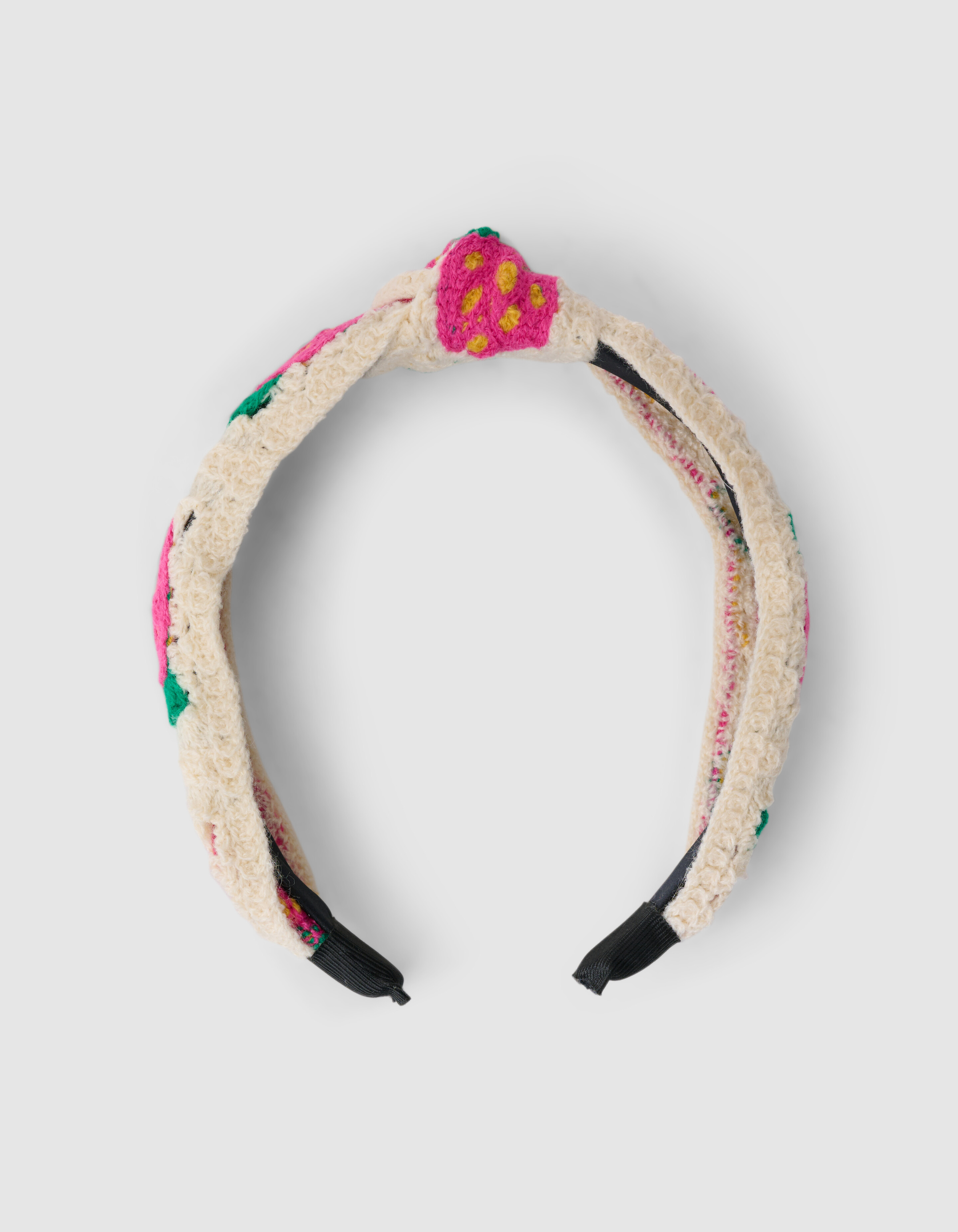 Gestricktes Erdbeer-Haarband Gebrochen Wei&szlig; SHOEBY ACCESSOIRES