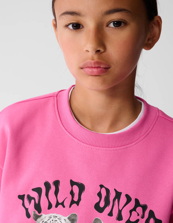 Tiger Kunst Sweatshirt Rosa SHOEBY GIRLS