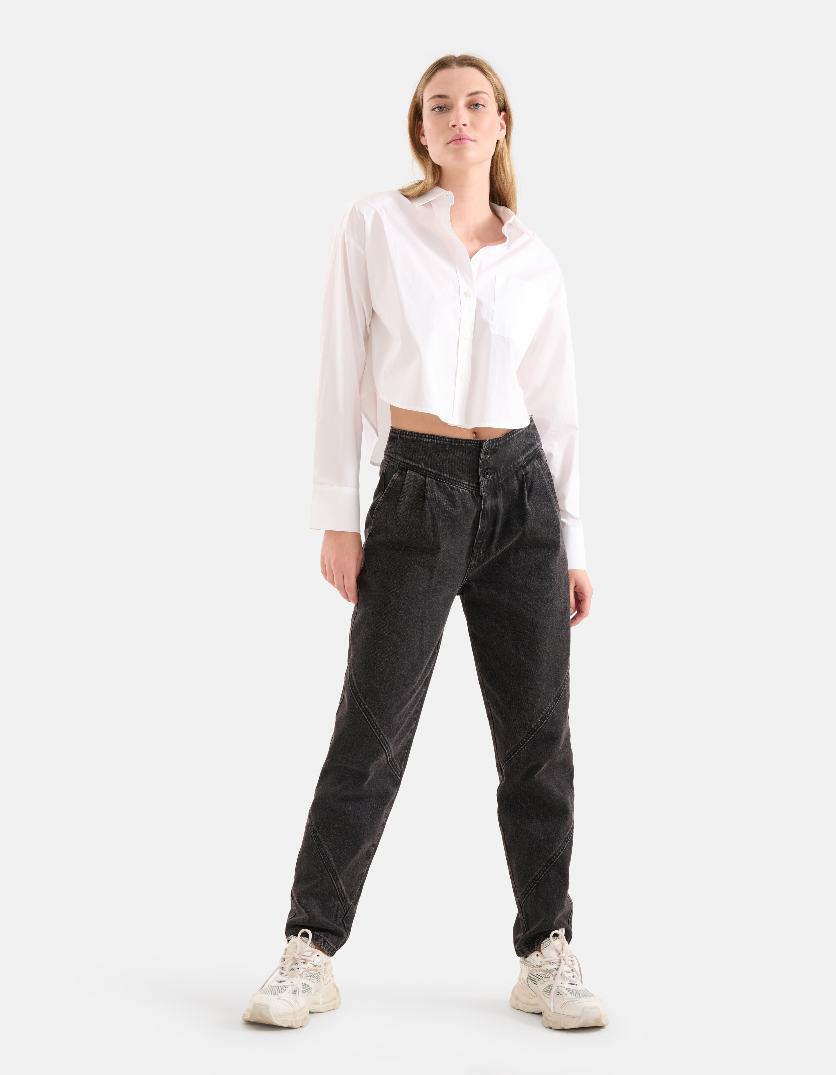 Diagonale Denim-Jeans Schwarz SHOEBY WOMEN