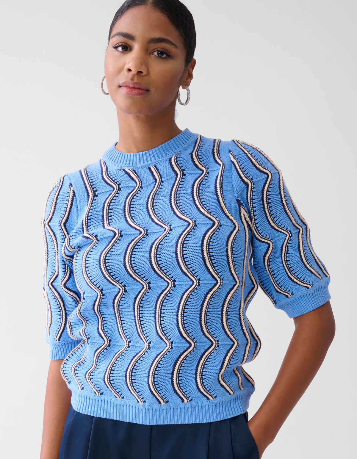 Swirl Pullover Hellblau SHOEBY WOMEN