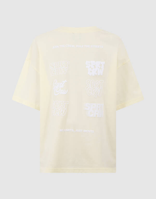 Sport Crew Artwork T-Shirt Hellgelb SHOEBY BOYS