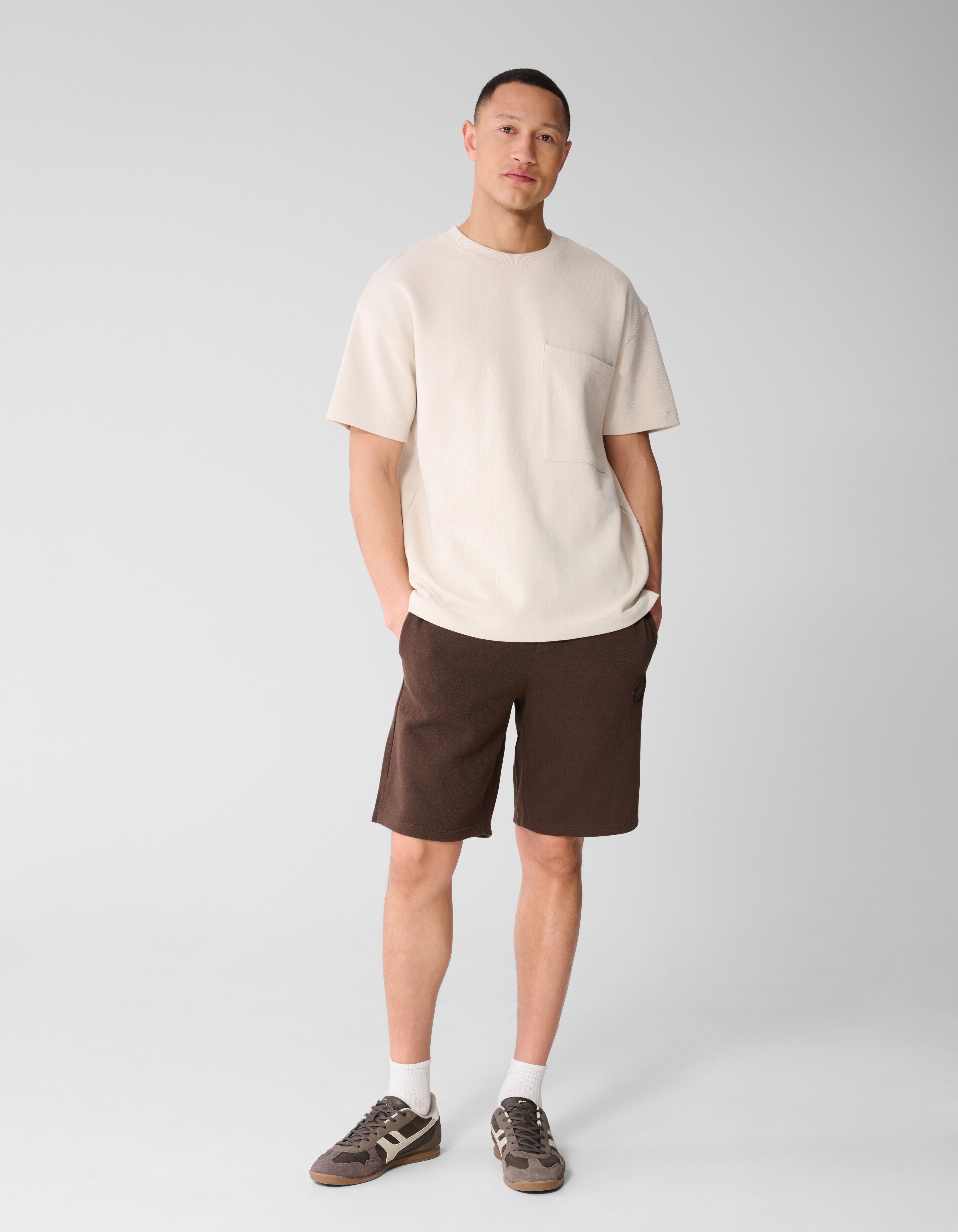 Cord-Taschen-T-Shirt Sand SHOEBY MEN