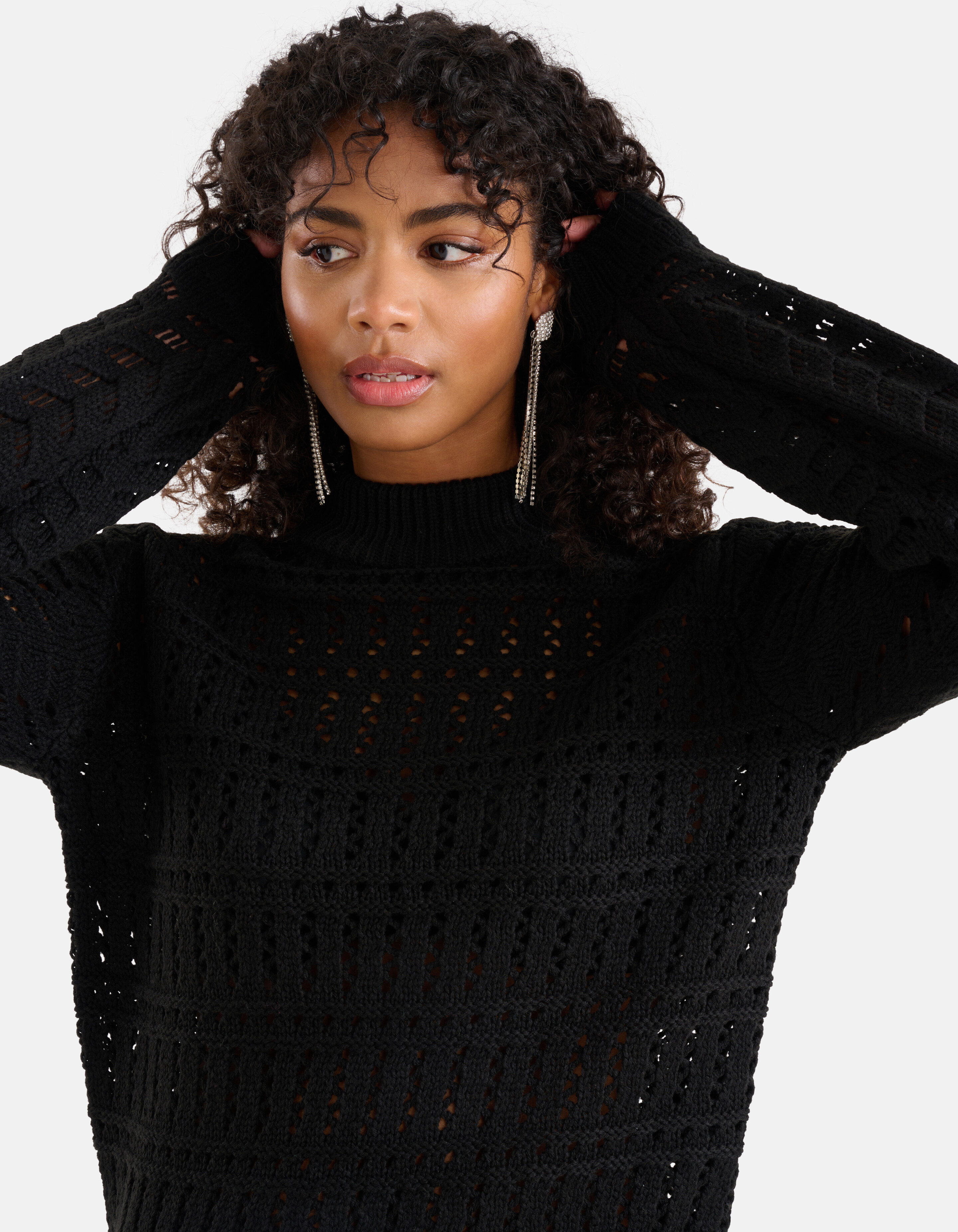 Open-knit Pullover Schwarz SHOEBY WOMEN