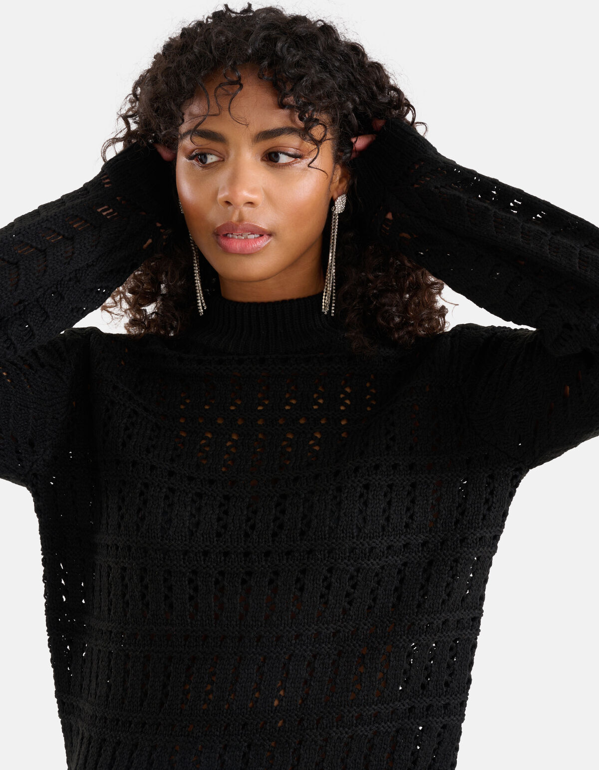 Open-knit Pullover Schwarz SHOEBY WOMEN