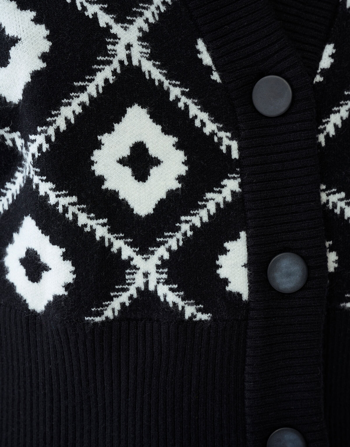 Grafische Strickjacke Schwarz von Mieke SHOEBY WOMEN