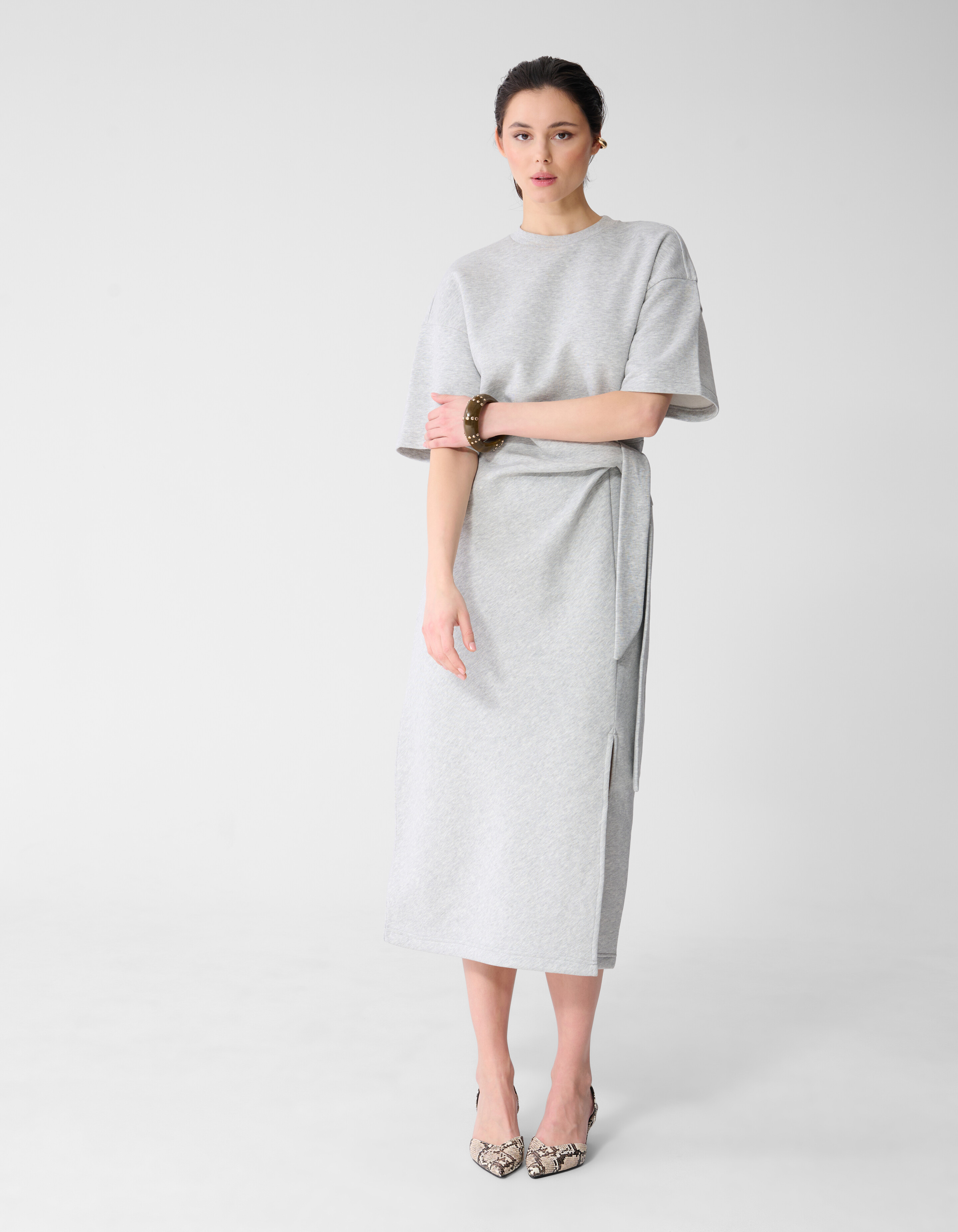 Sweat Maxi Kleid Hellgrau SHOEBY WOMEN