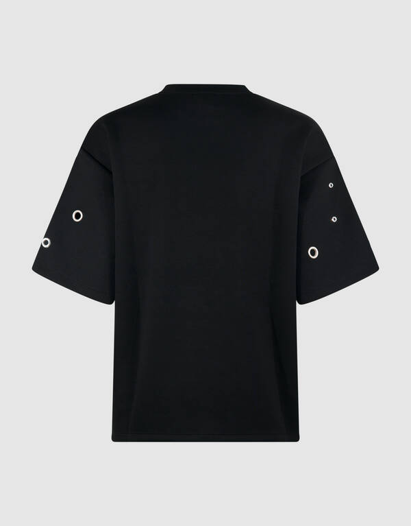 &Uuml;berdimensionales Sweatshirt mit &Ouml;sen Schwarz SHOEBY WOMEN