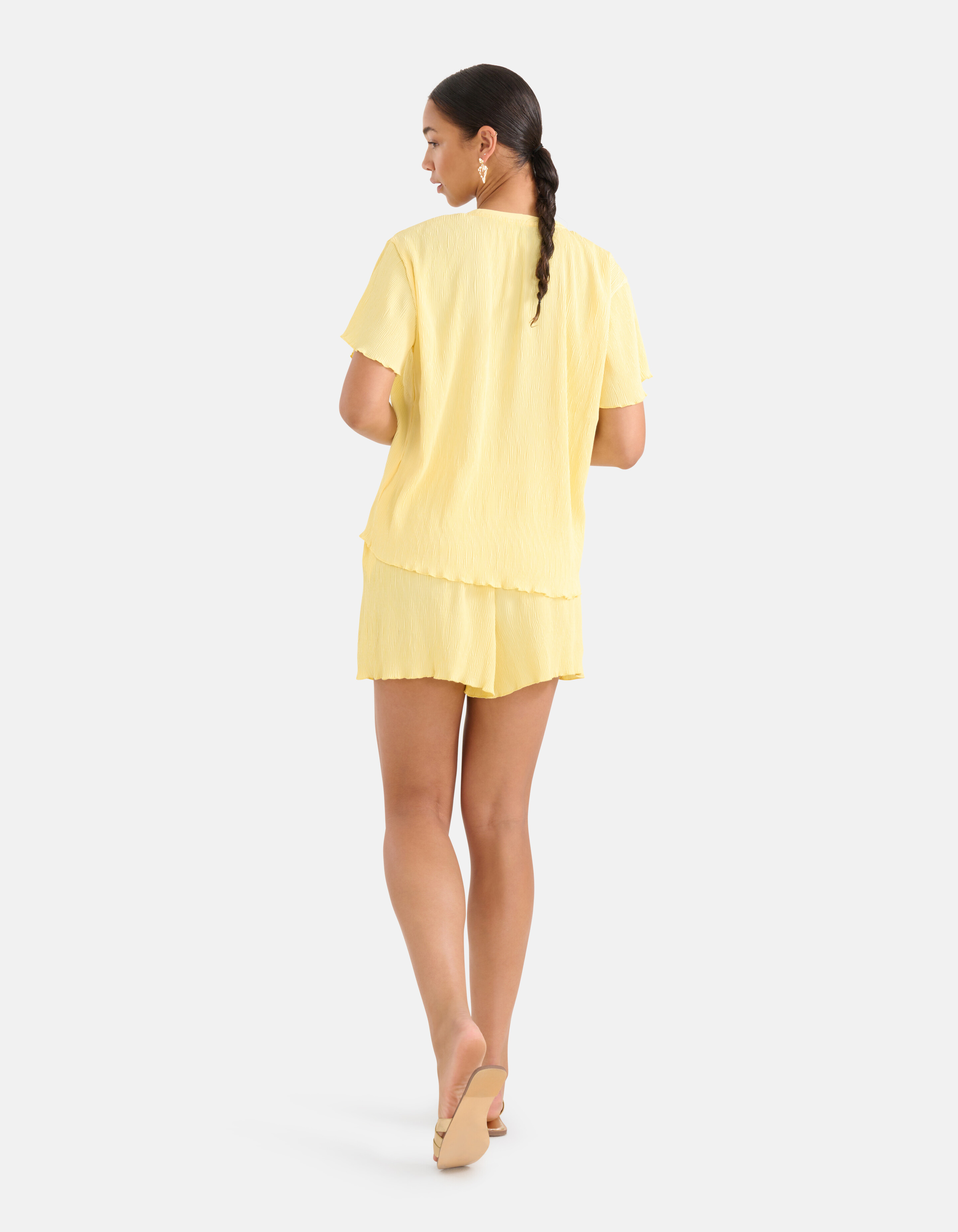 Crinkle-T-Shirt Gelb SHOEBY WOMEN