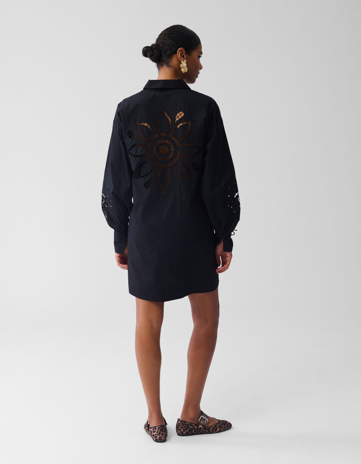 Besticktes Midikleid Schwarz SHOEBY WOMEN