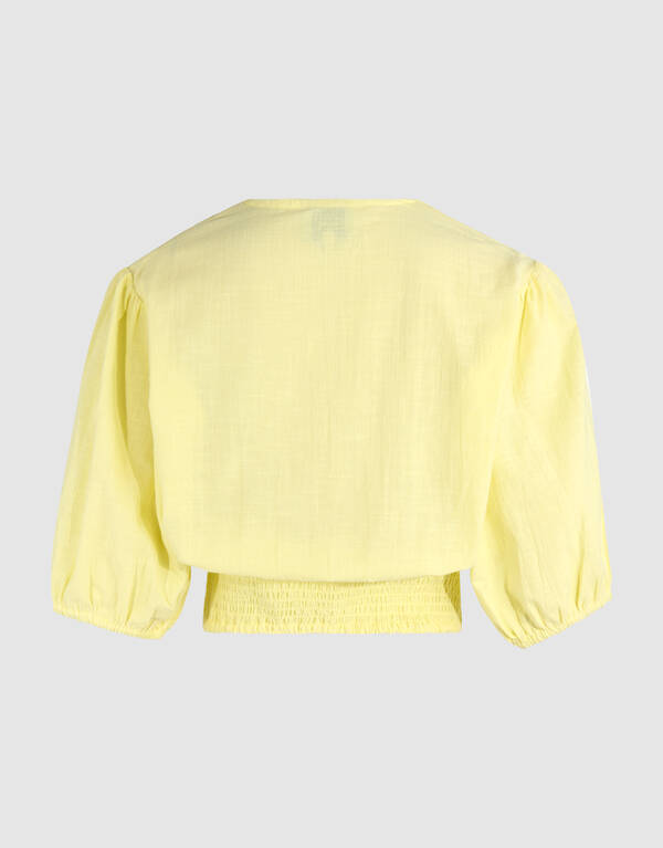Tape Cropped Top Hellgelb SHOEBY WOMEN