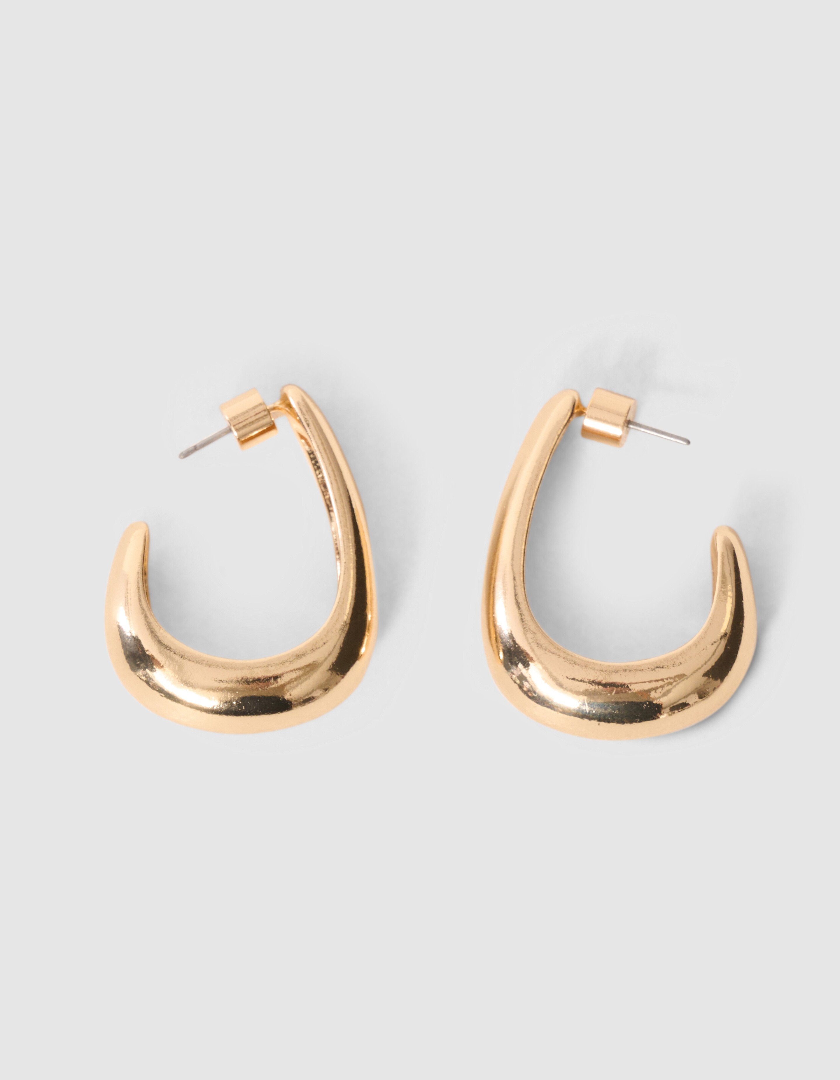 Ovaler Creolen Ohrringe Gold SHOEBY ACCESSOIRES