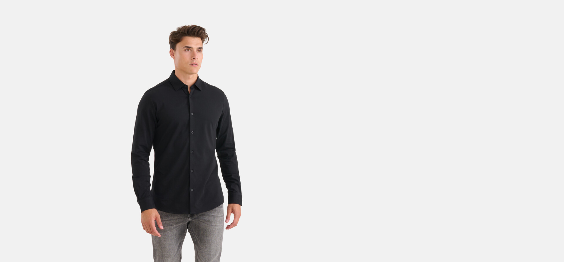 Jersey-T-Shirt Schwarz SHOEBY MEN