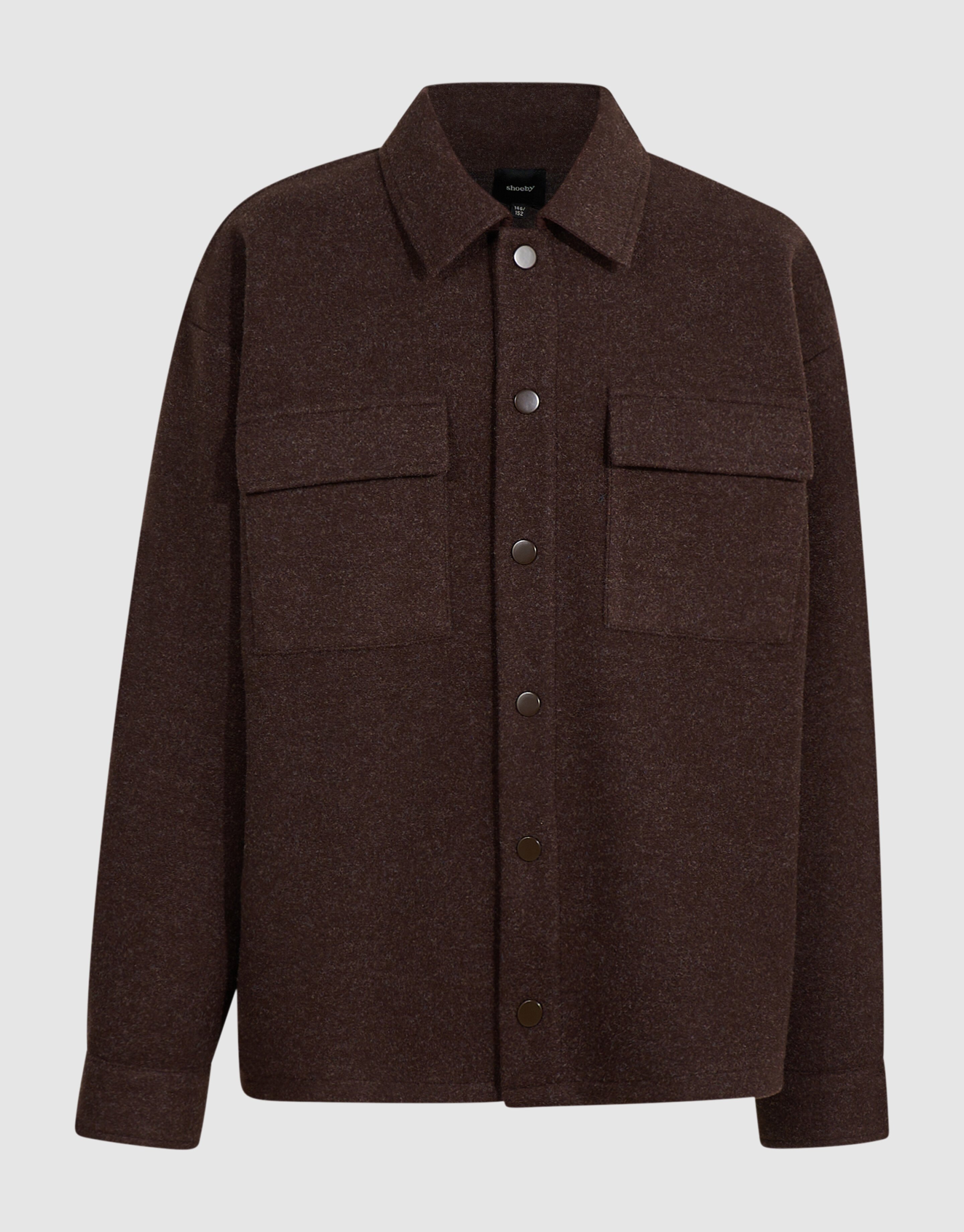 Overshirt aus Filz Dunkelbraun SHOEBY BOYS