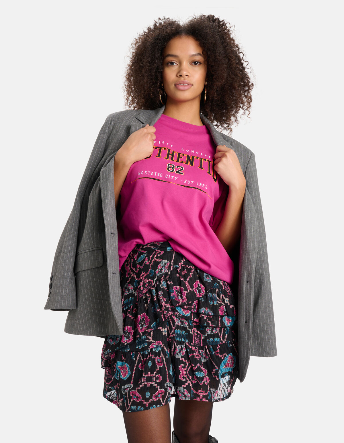 T-Shirt mit Artwork Rosa SHOEBY WOMEN