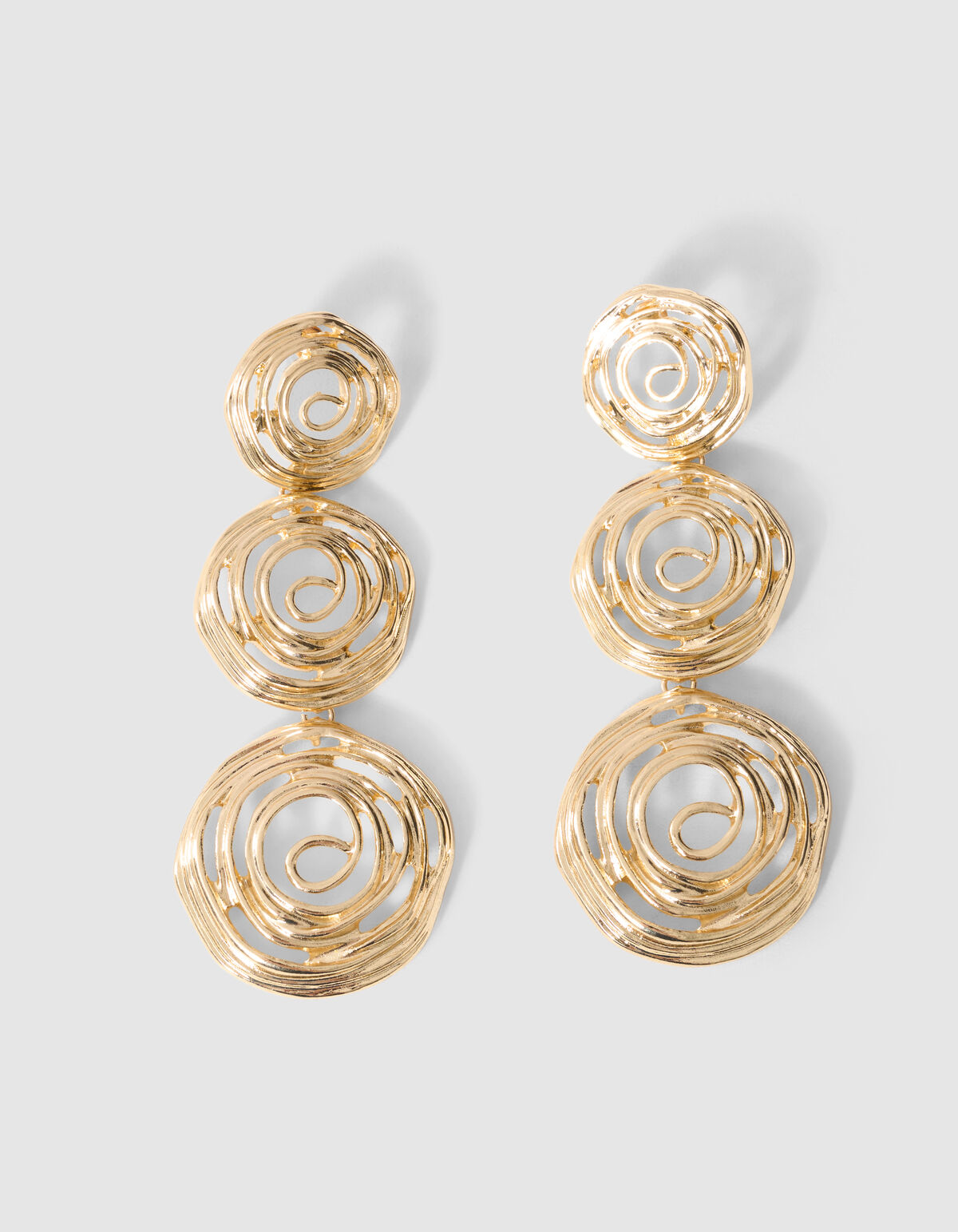 Runde Swirl Ohrringe Gold SHOEBY ACCESSOIRES