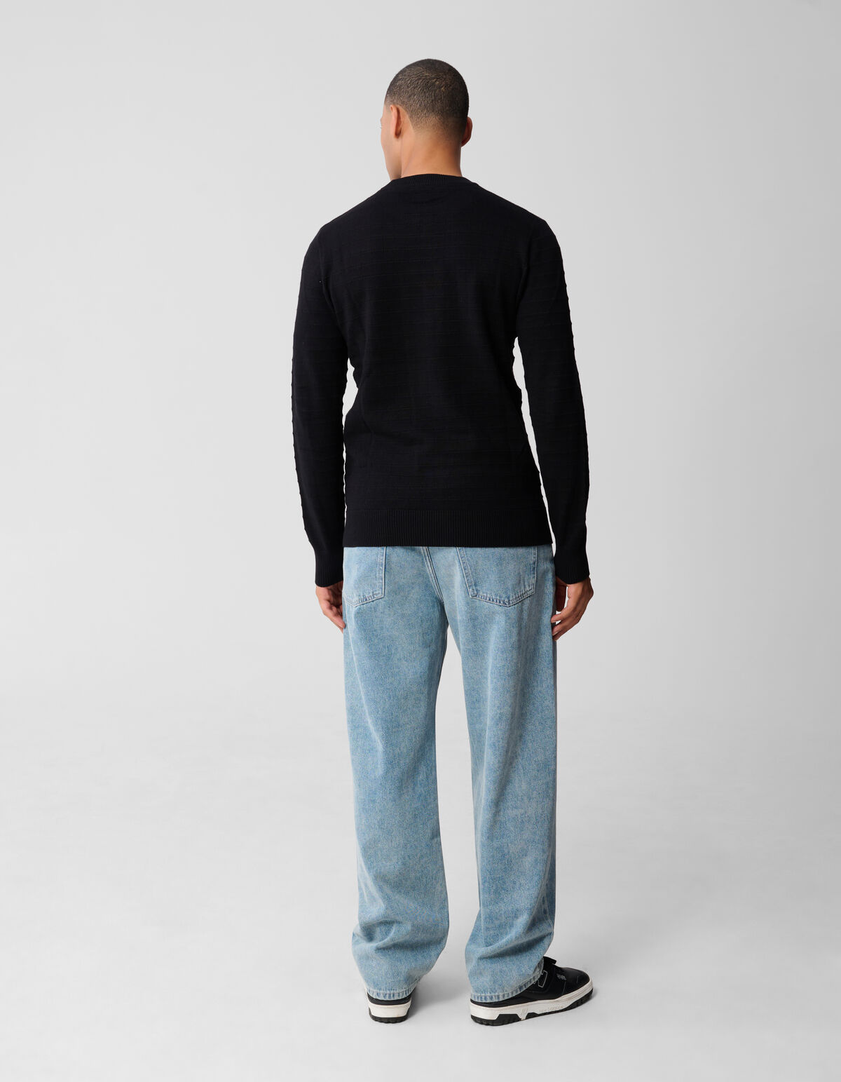 Struktur Pullover Schwarz SHOEBY MEN