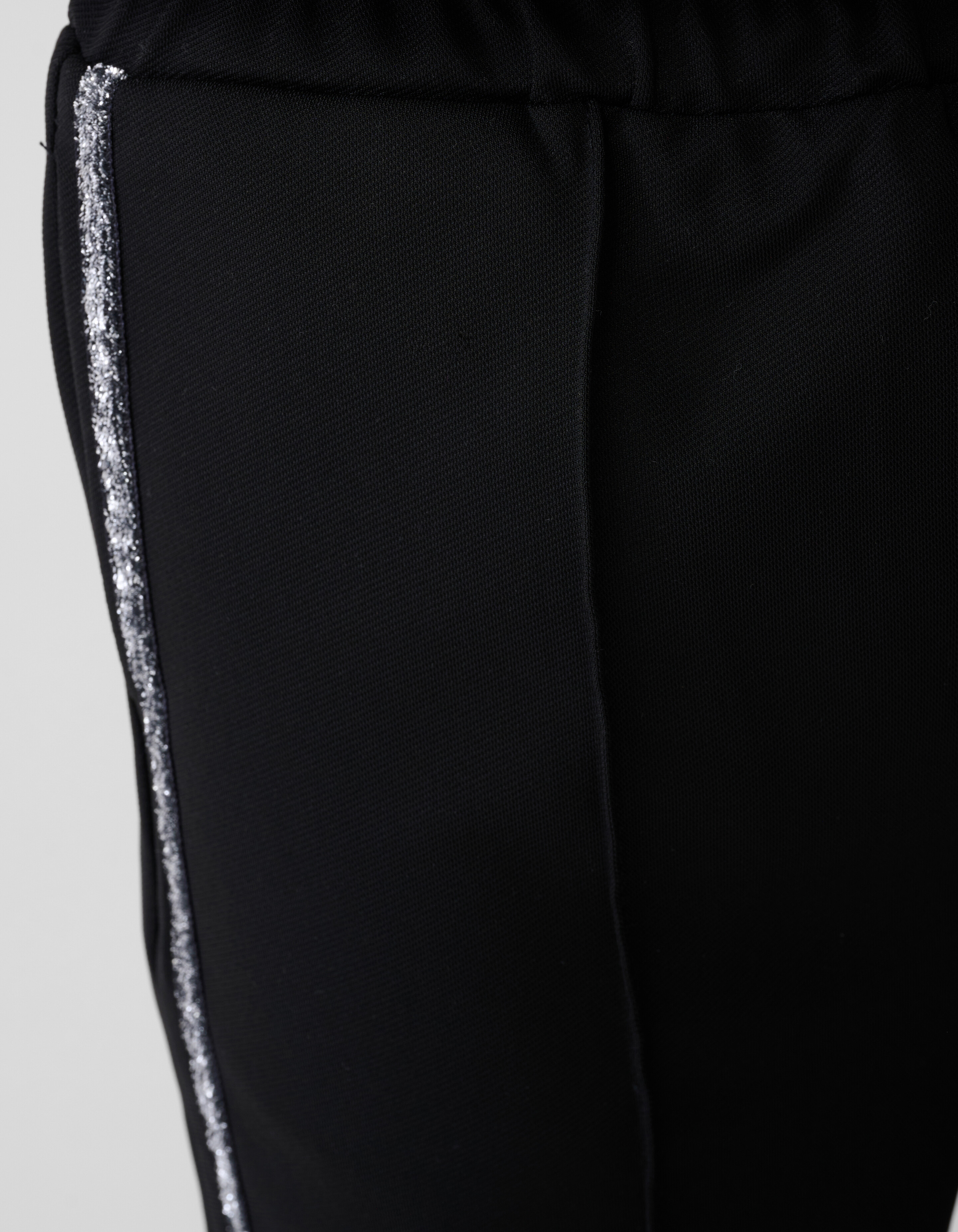 Sportliche Glitzer-Hose mit weitem Bein, schwarz SHOEBY GIRLS