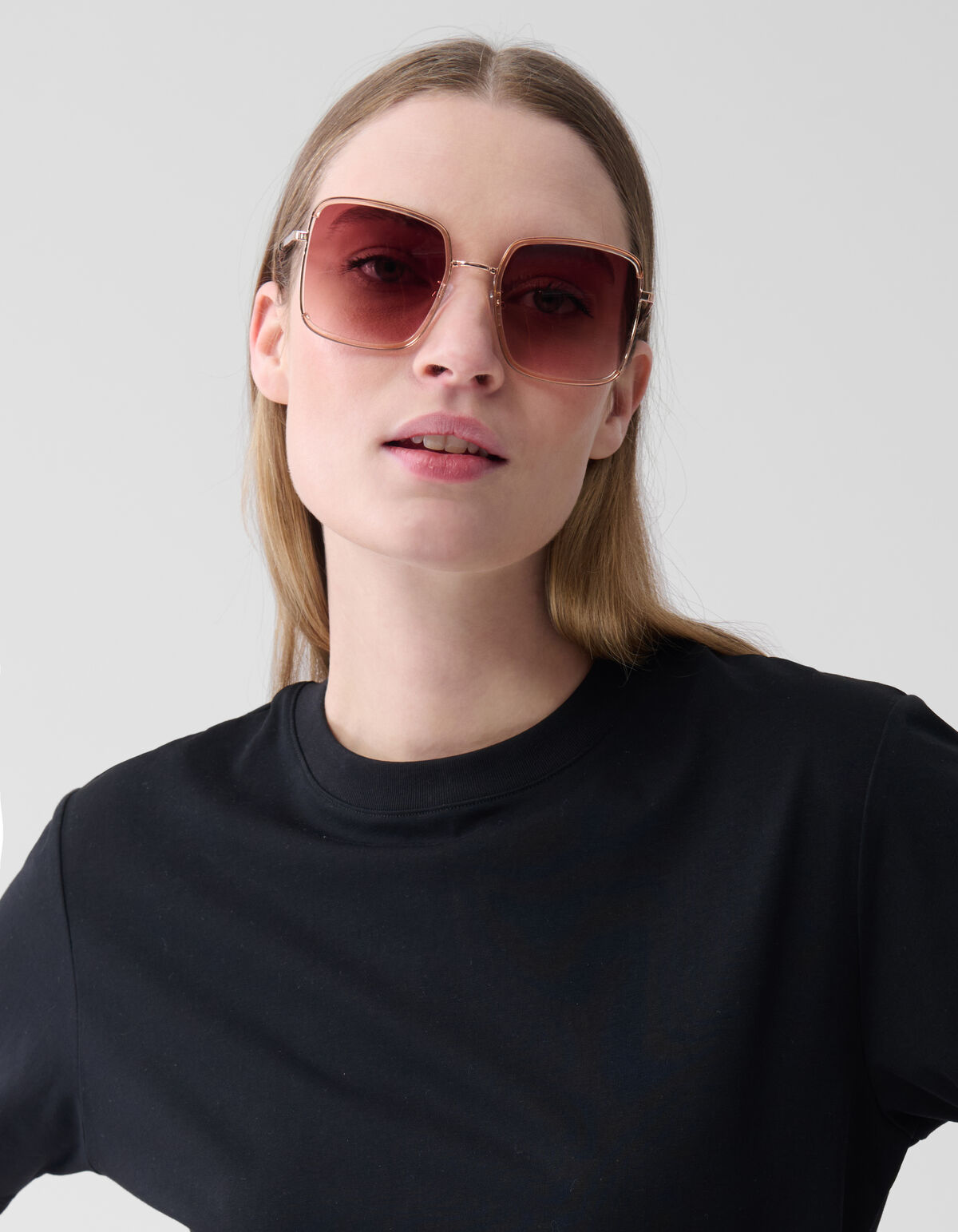 Quadratische Sonnenbrille Hellbraun SHOEBY ACCESSOIRES