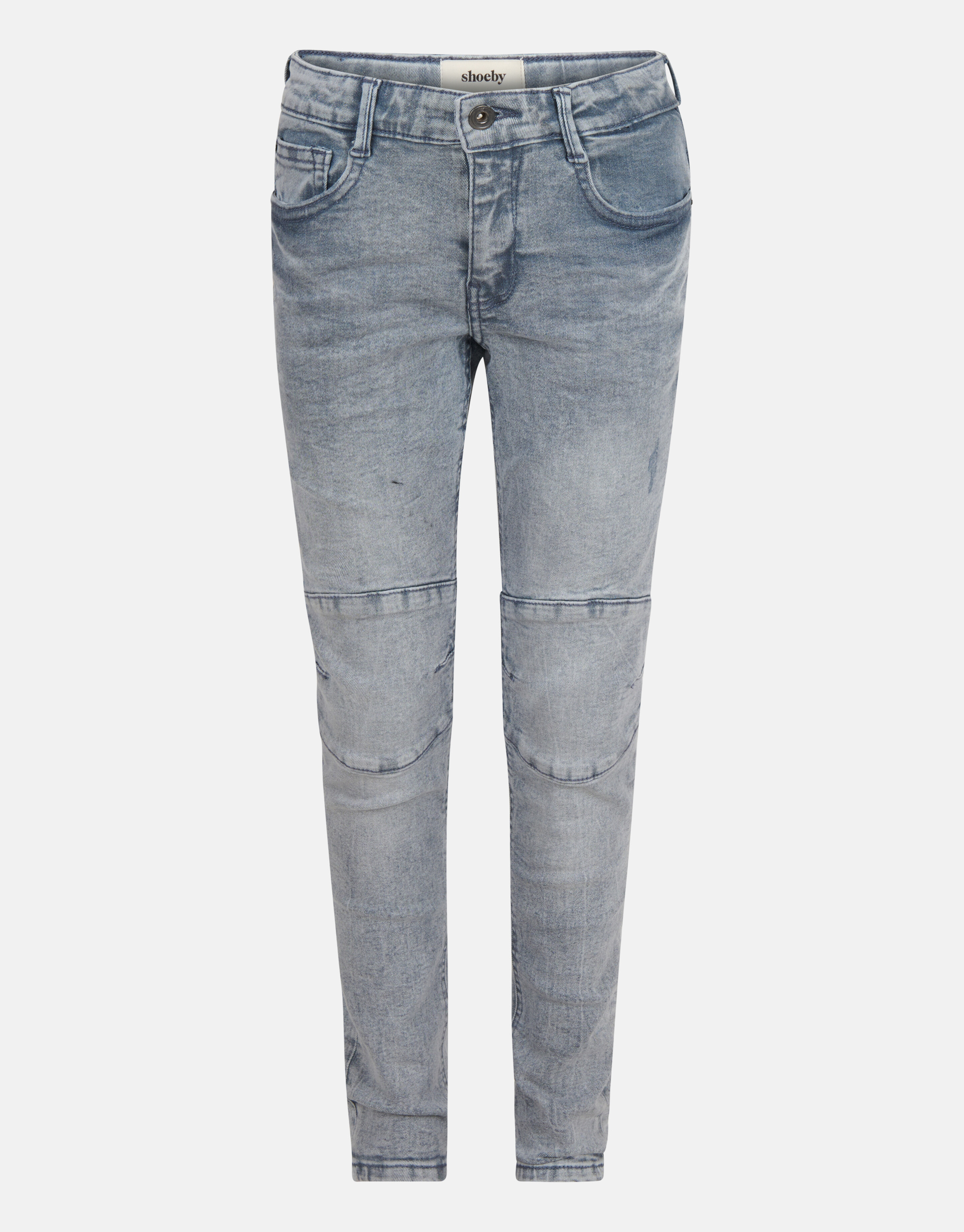 Biker Skinny Jeans Blau/Grau SHOEBY BOYS