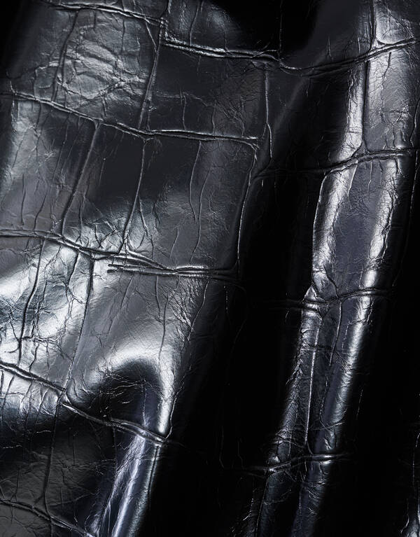 Oversized Croco Bomber Jacke Schwarz SHOEBY WOMEN